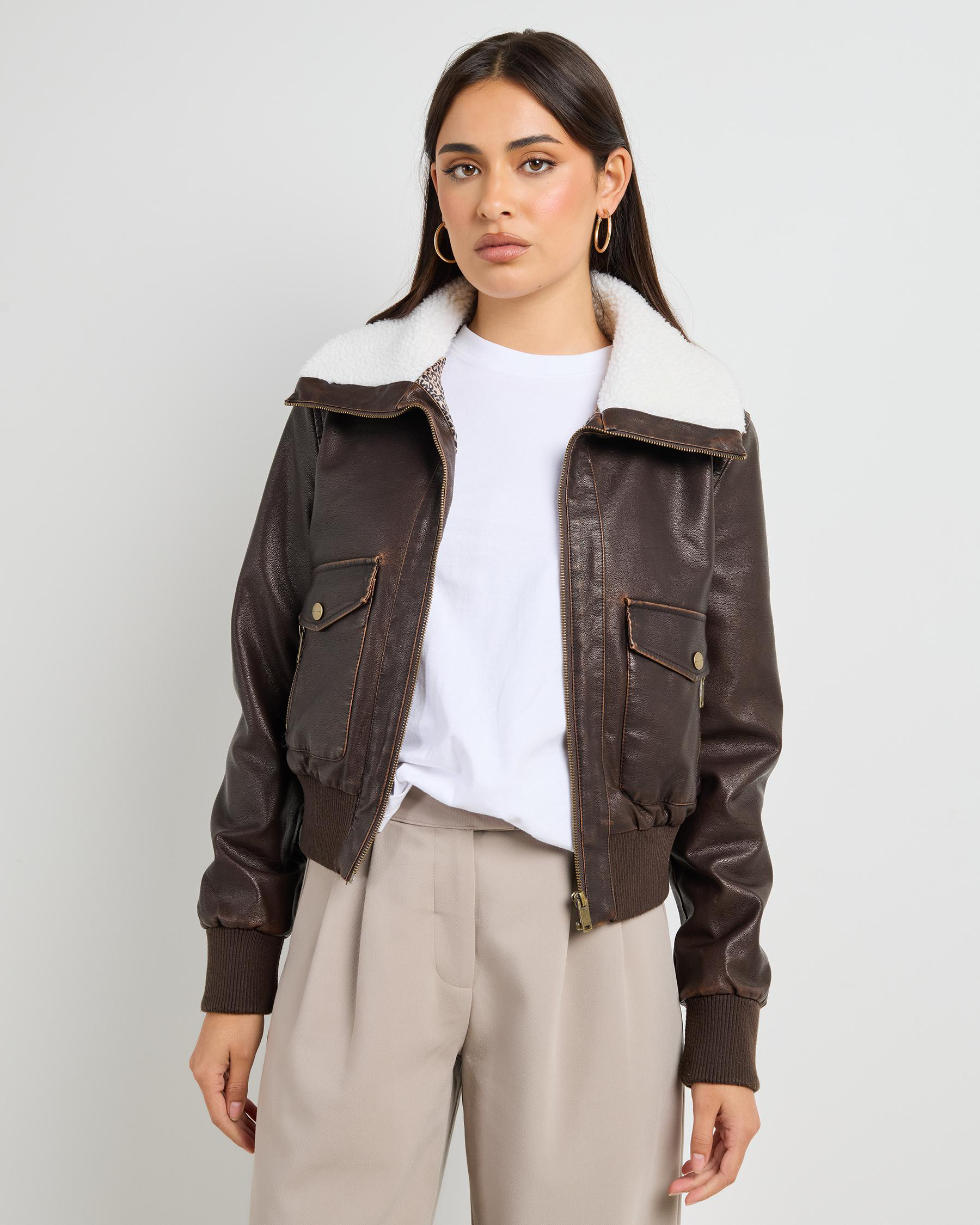 Hunter Faux Leather Jacket