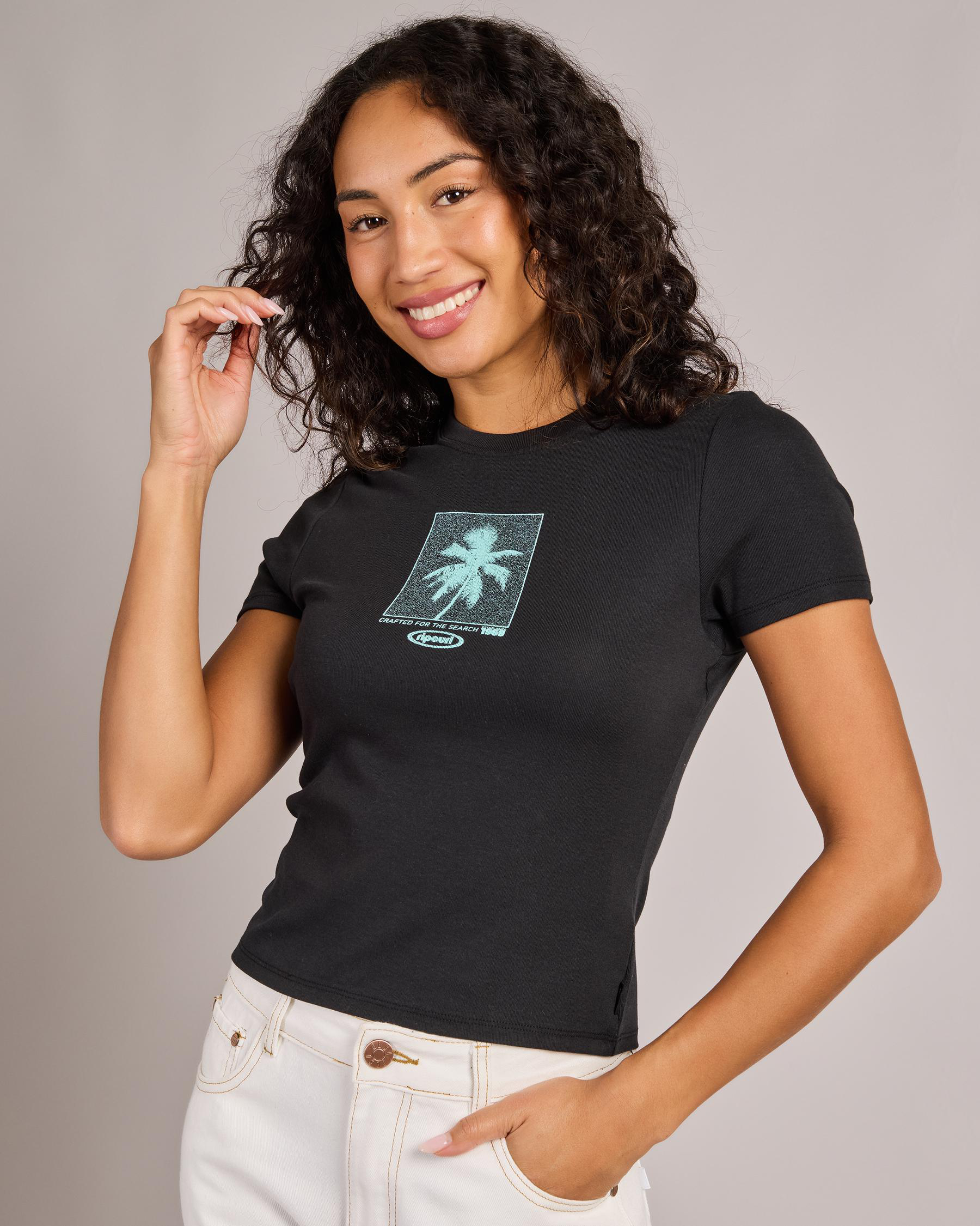 Neon Palm Fitted T-Shirt