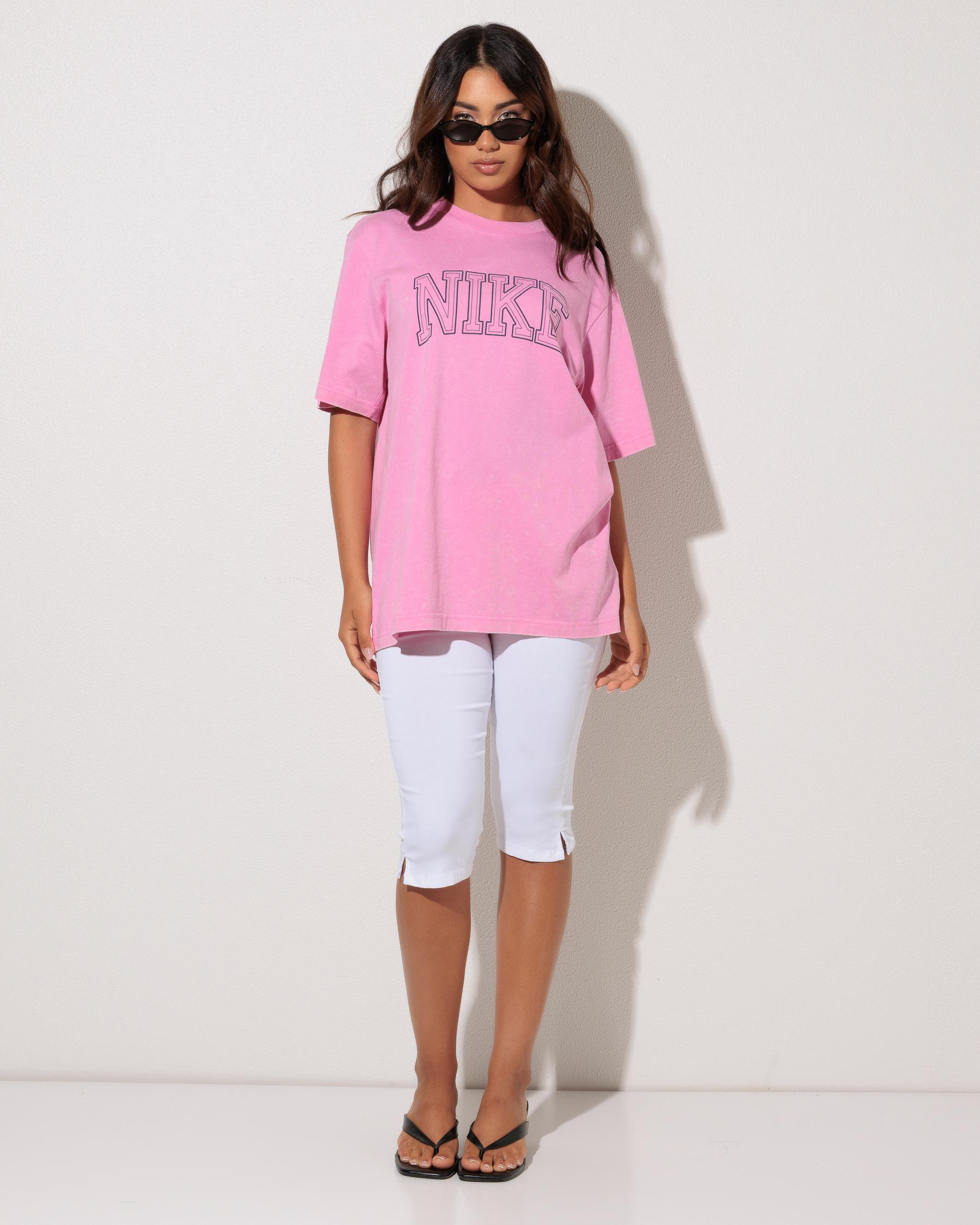 Nike Women's Classic+ T-Shirt in Pink Size Small