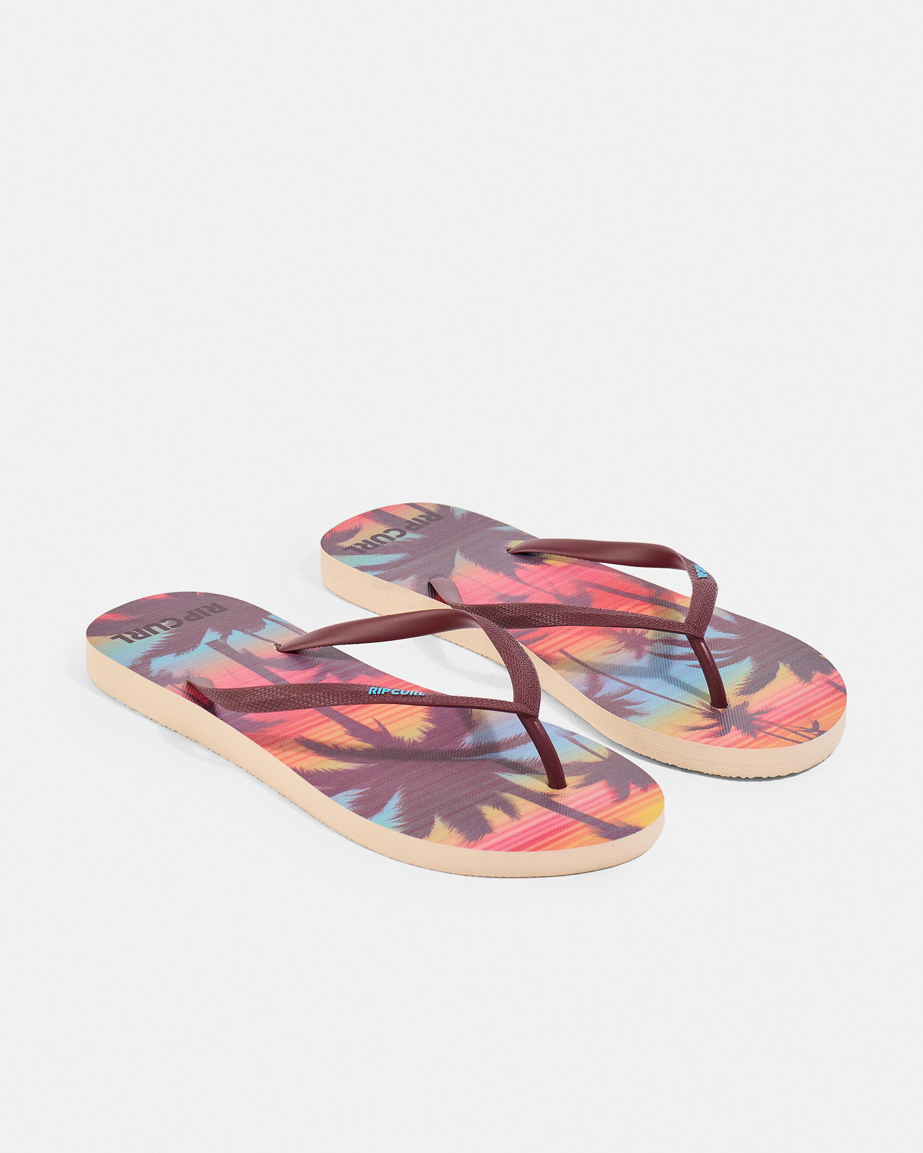 Rip Curl Women's Mixed Bloom Thongs Shoes in Purple Size 08