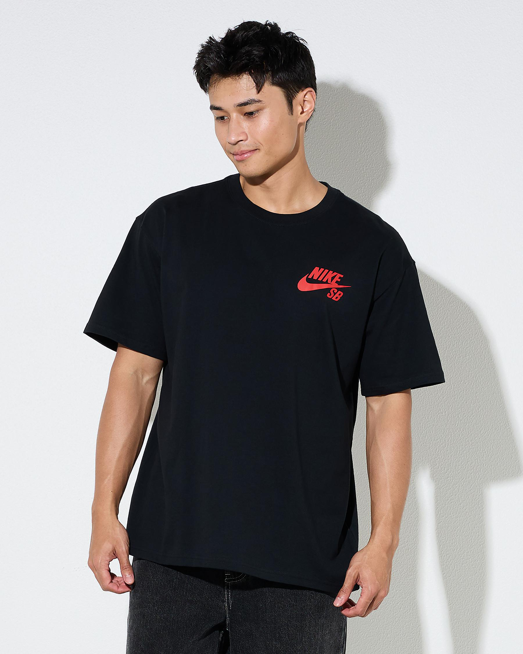 Nike Men's M Nk Sb Logo T-Shirt in Black Size Small