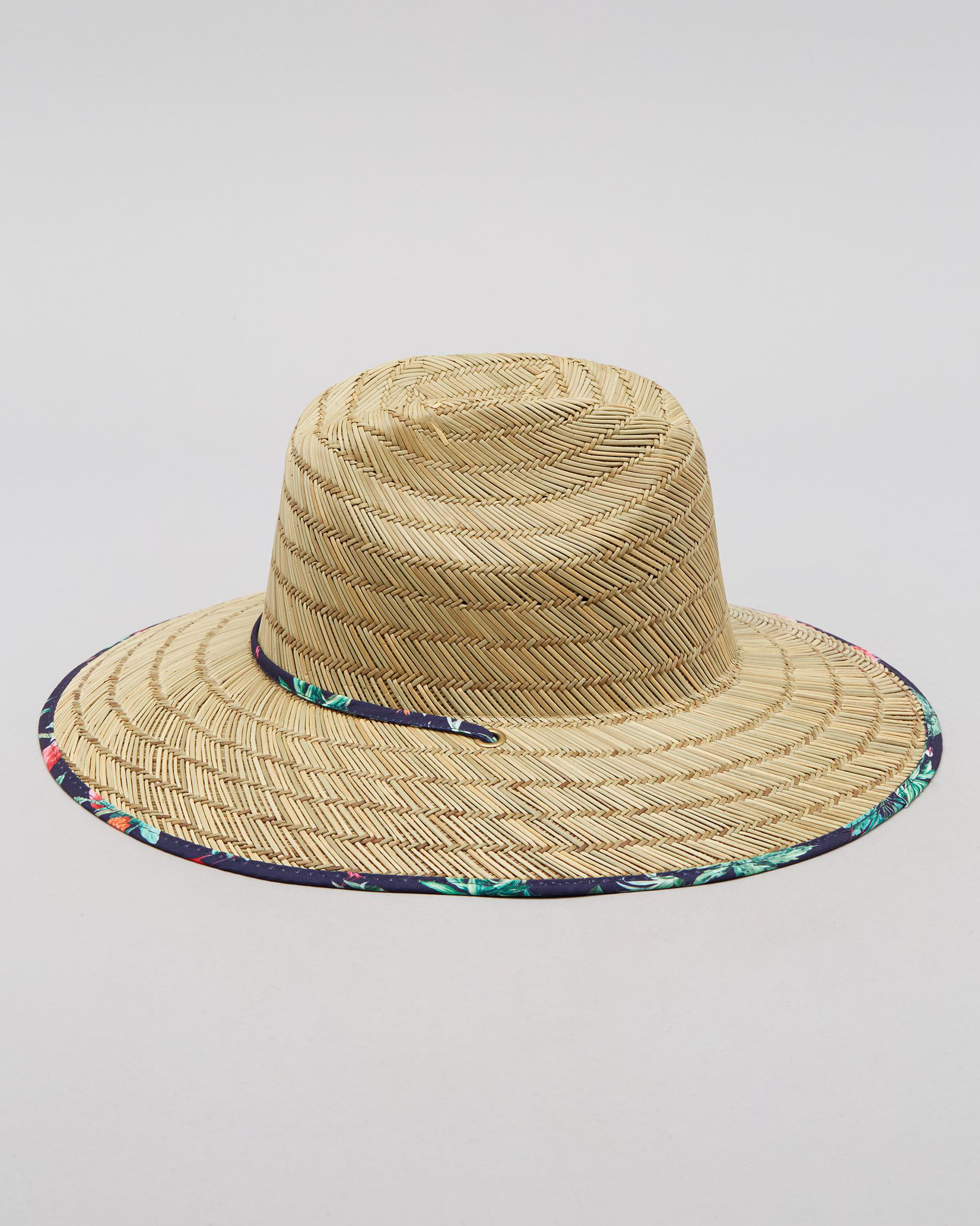 Lucid Oahu Straw Hat In Natural/navy 