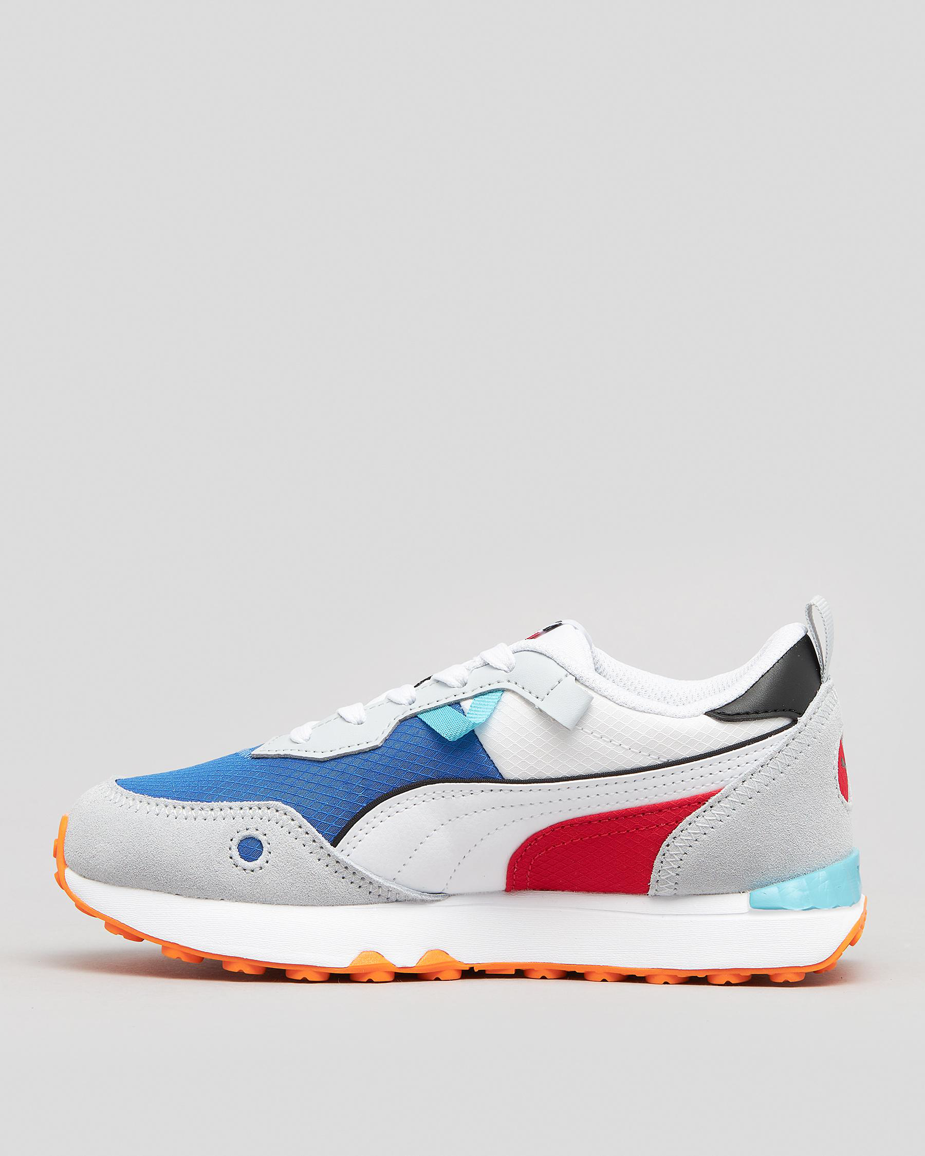 Shop Puma Junior Boys' Rider FV Future Vintage Shoes In Puma White/puma ...
