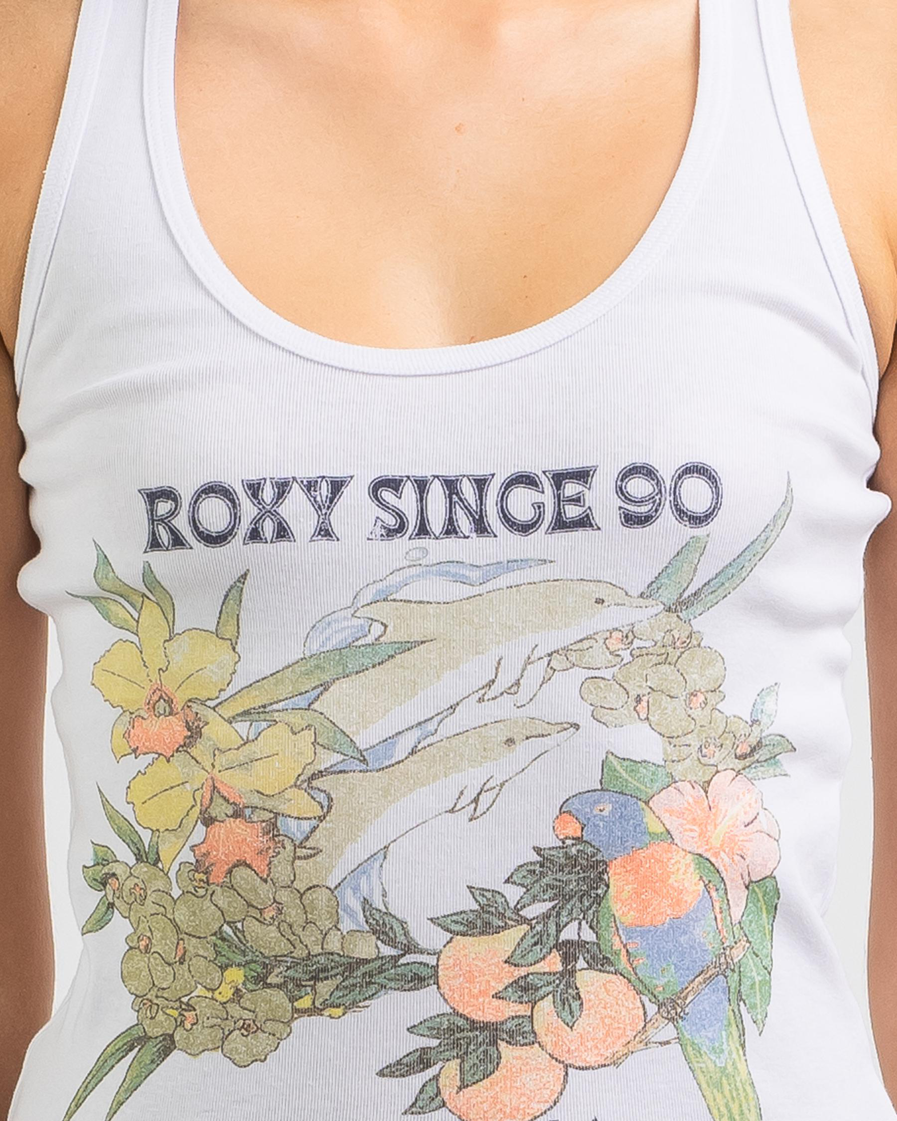 Shop Roxy Destination Tank Top In Bright White - Fast Shipping & Easy ...
