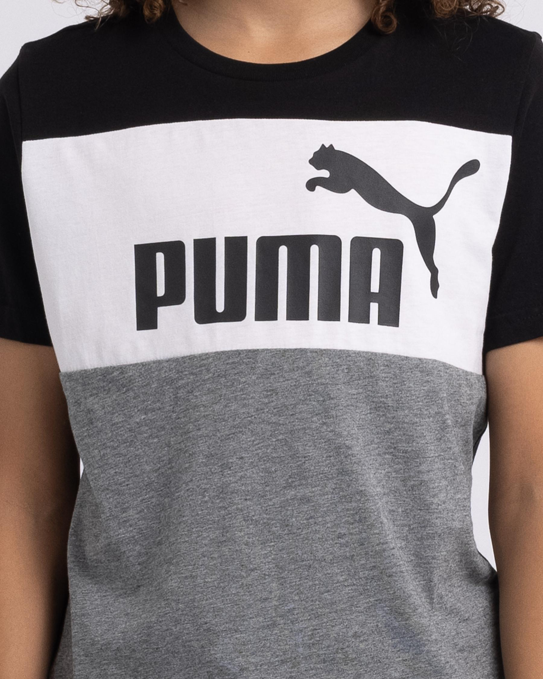 Puma Boys' Colour Block T-Shirt In Puma 