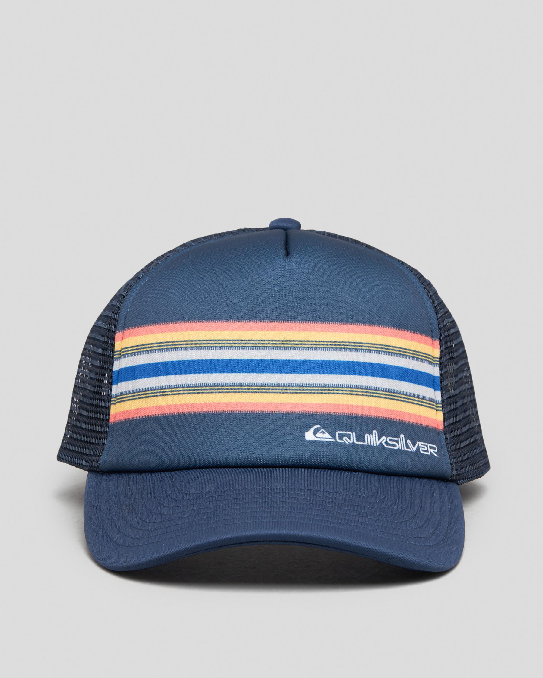 Shop Quiksilver Buzzard Coop Trucker Cap In Navy Blazer Fast Shipping