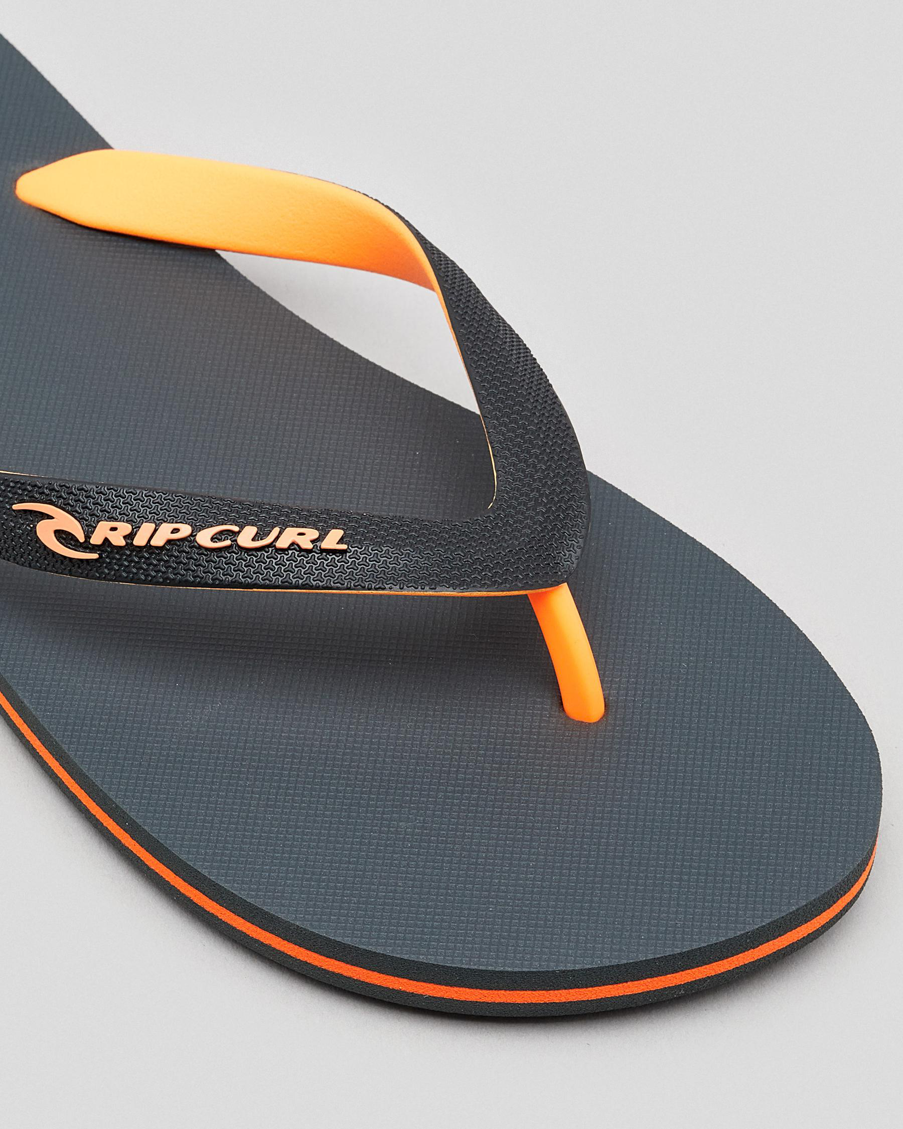 Shop Rip Curl MC 2 Tone Thongs In Grey/orange - Fast Shipping & Easy ...