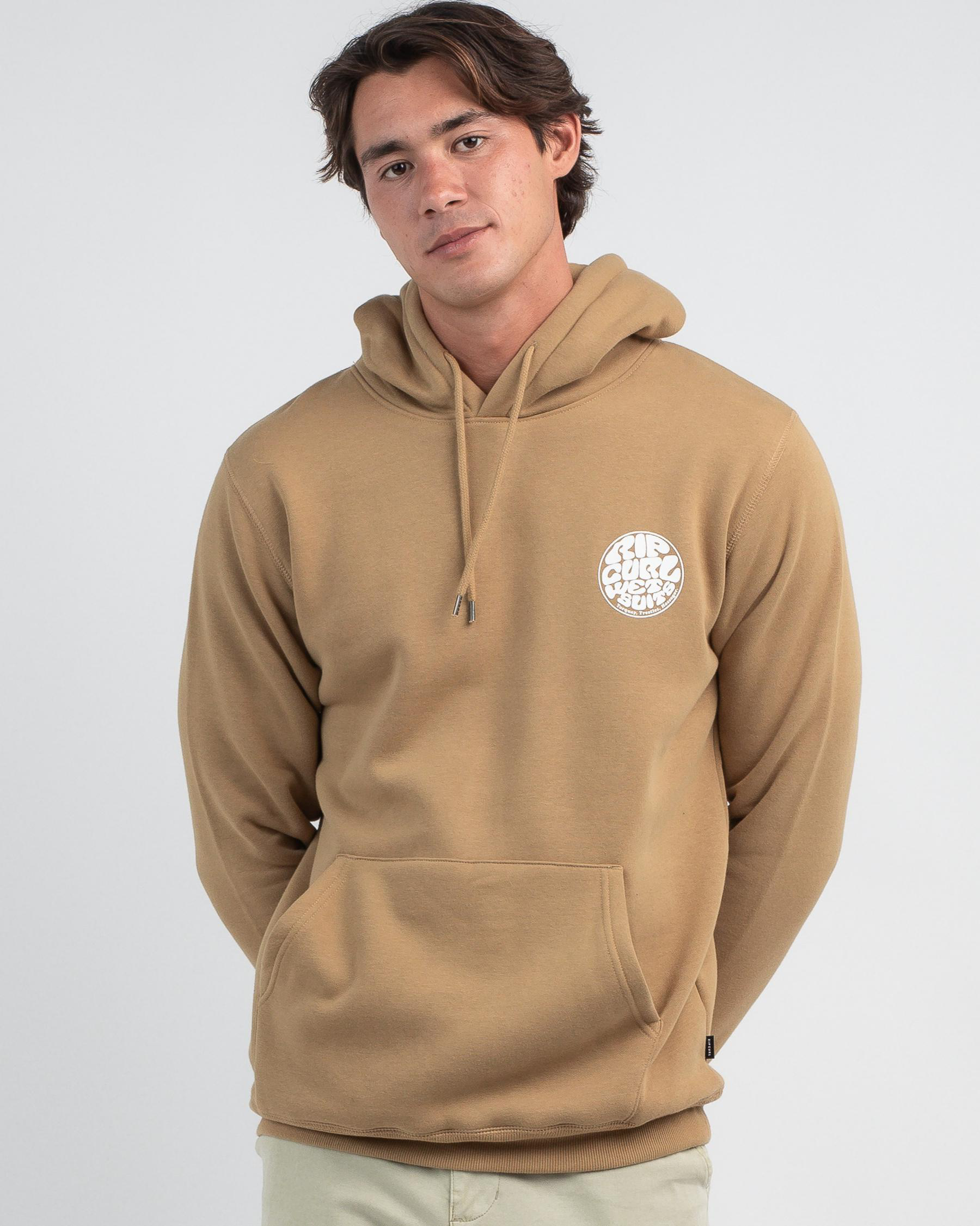 Shop Rip Curl Wetsuit Icon Hoodie In Dark Khaki Fast Shipping & Easy