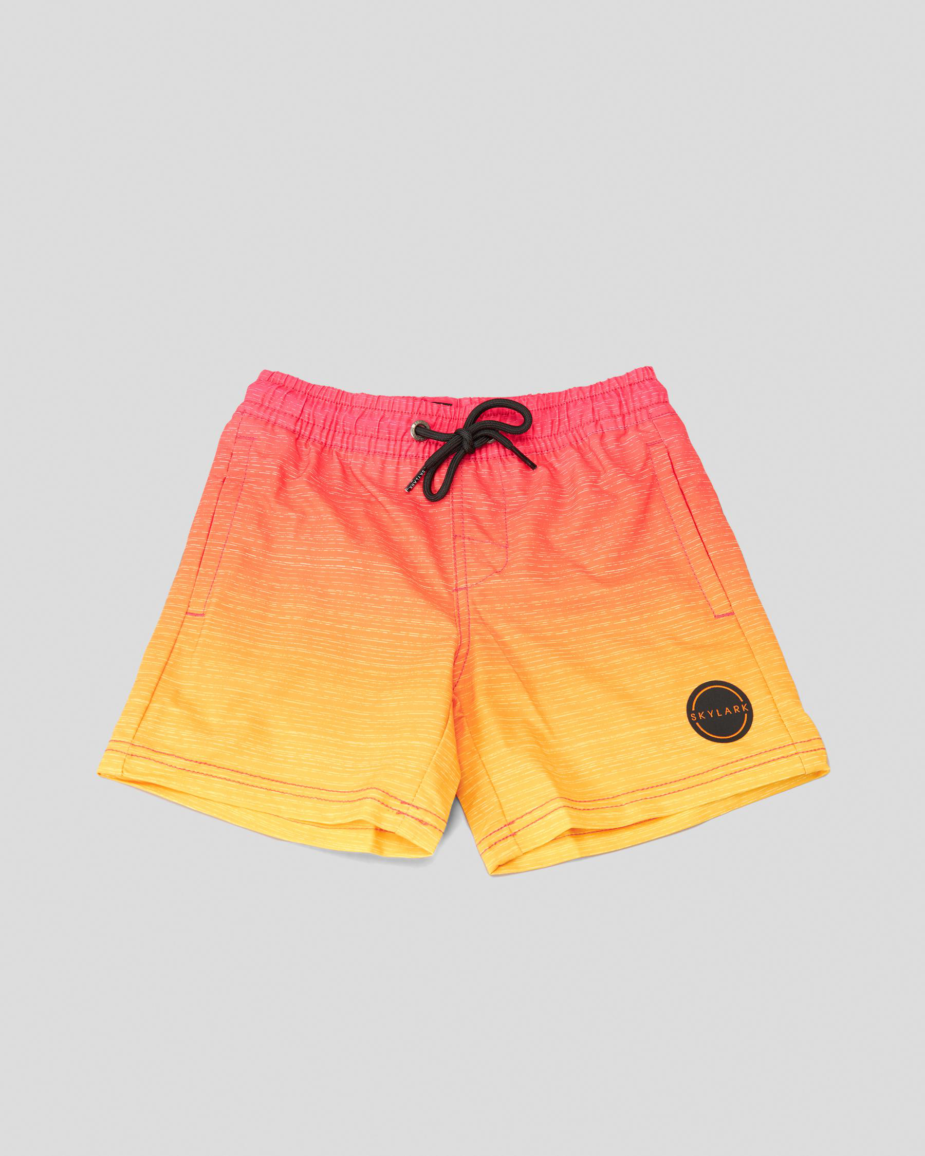 Shop Skylark Toddlers' Fading Board Shorts In Orange/pink Fast