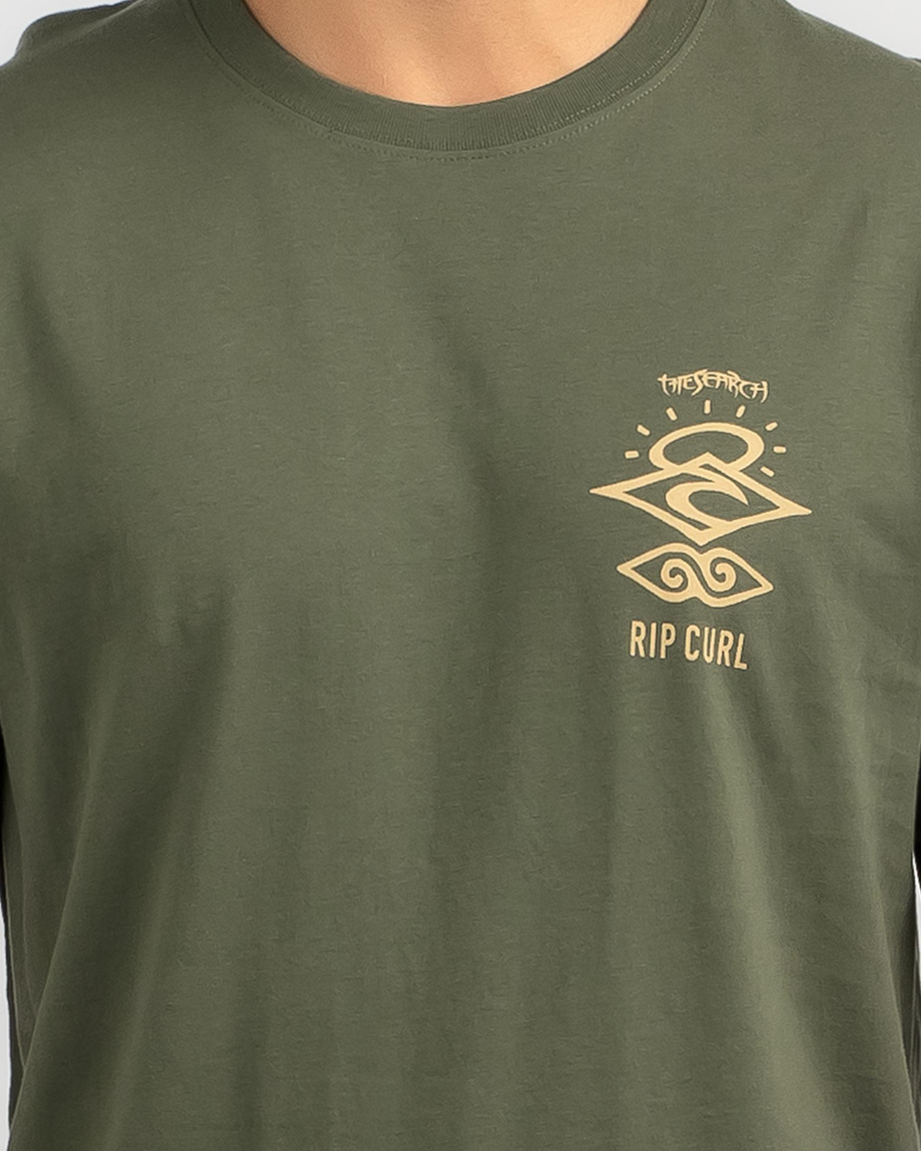 Men’s Short Sleeve T-Shirt Rip Curl Search Icon Tee Green
