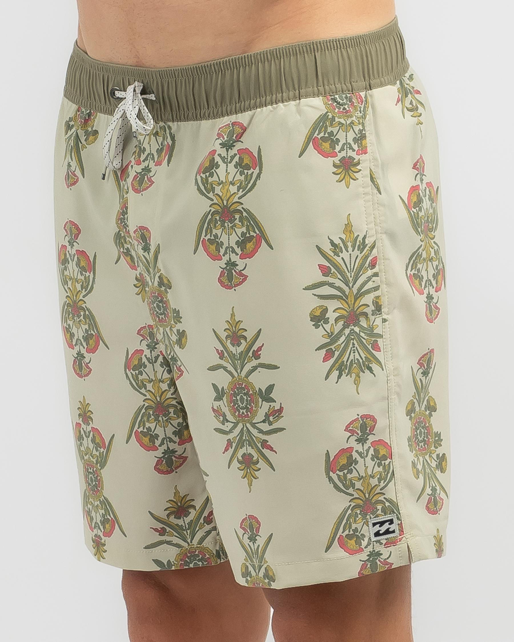 Shop Billabong Sundays Layback Elastic Waist Board Shorts In Cement