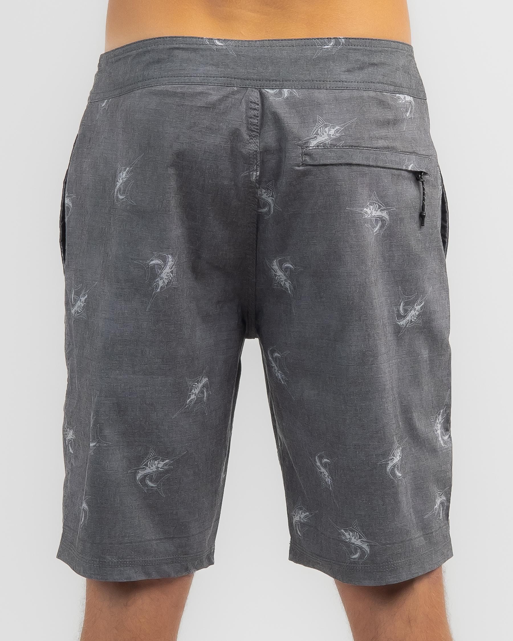 Salty Life Escapism Board Shorts In Grey/black - Fast Shipping & Easy ...
