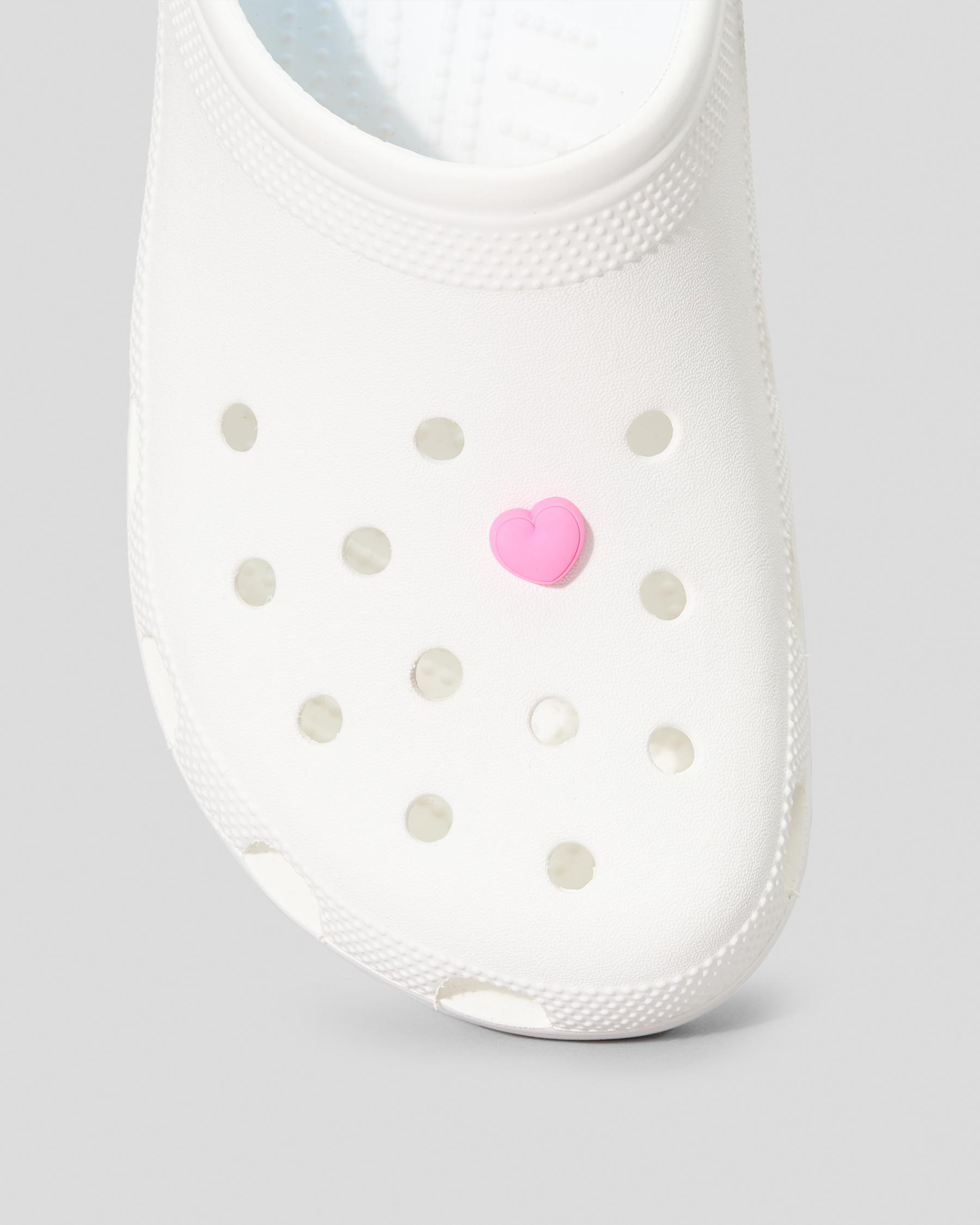 Shop Crocs Little Pink Heart Jibbitz In Multi Fast Shipping & Easy