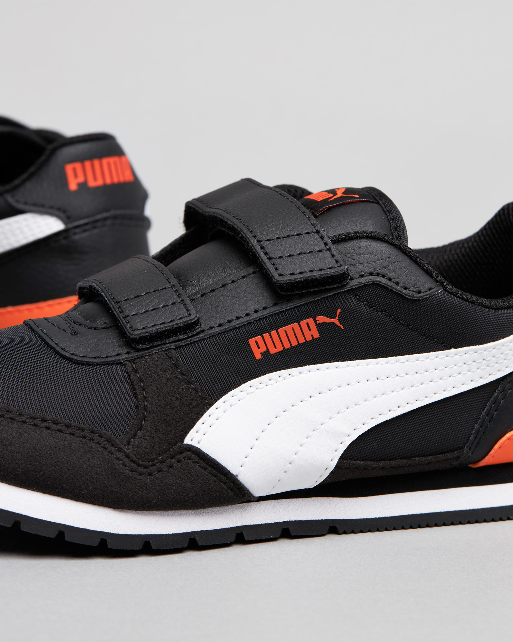 Shop Puma Junior Boys' St Runner V3 Shoes In Puma Blackpuma White