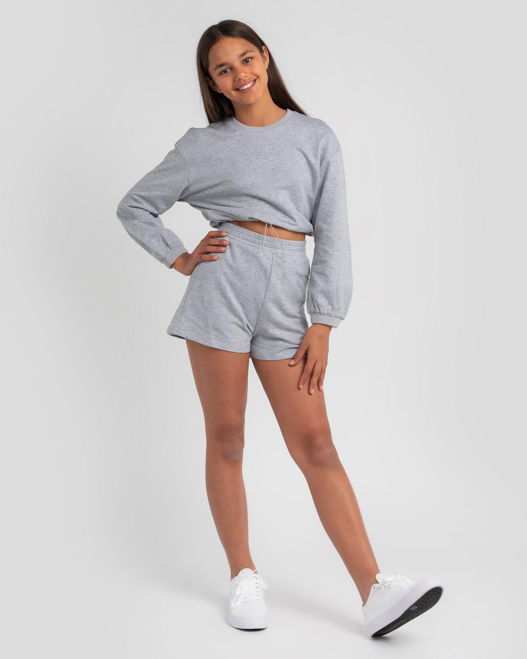 Ava And Ever Girls' Bonnie Shorts In Grey Marle - Fast Shipping & Easy ...