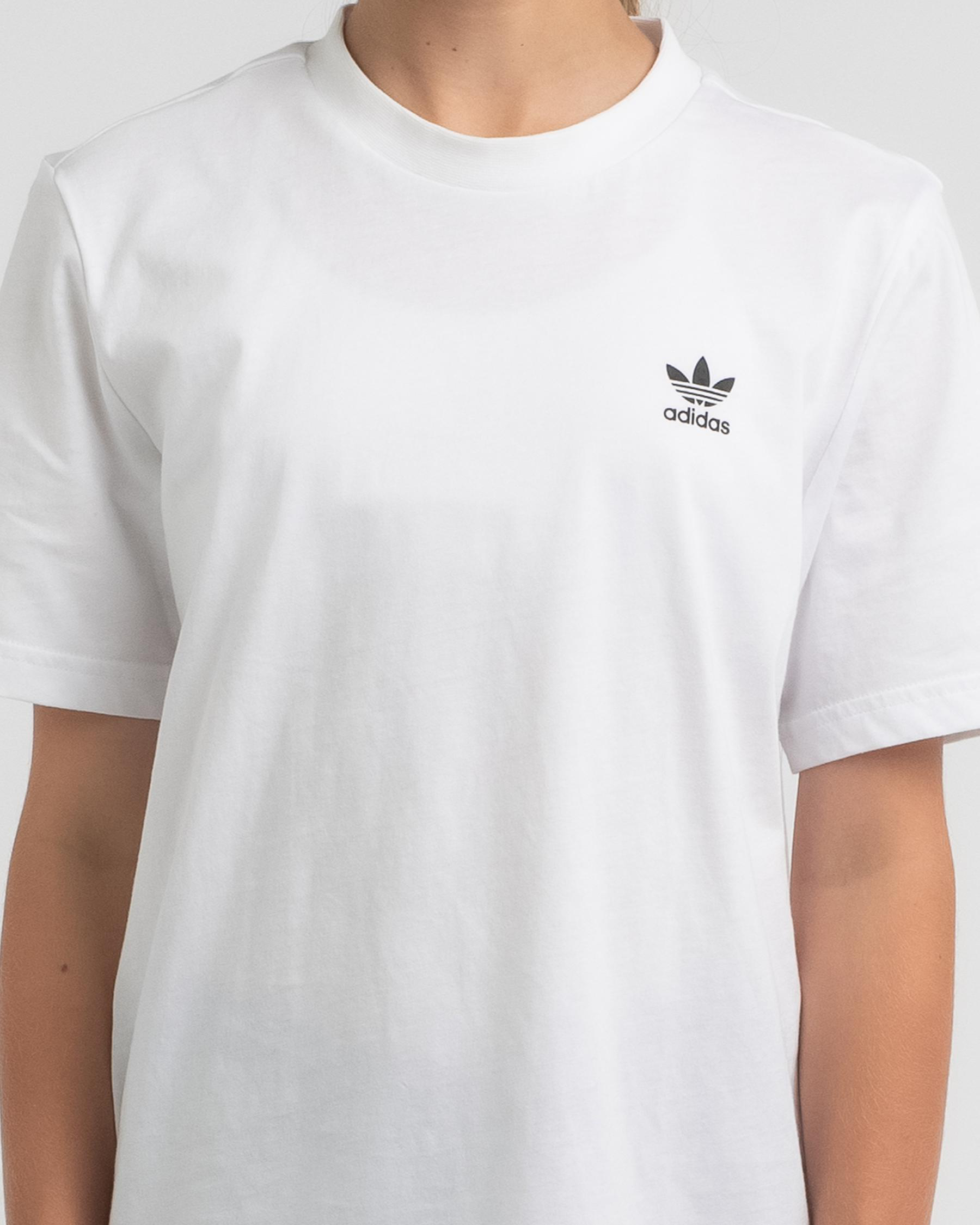 Adidas Girls' Small Trefoil T-Shirt In White/black - Fast Shipping ...