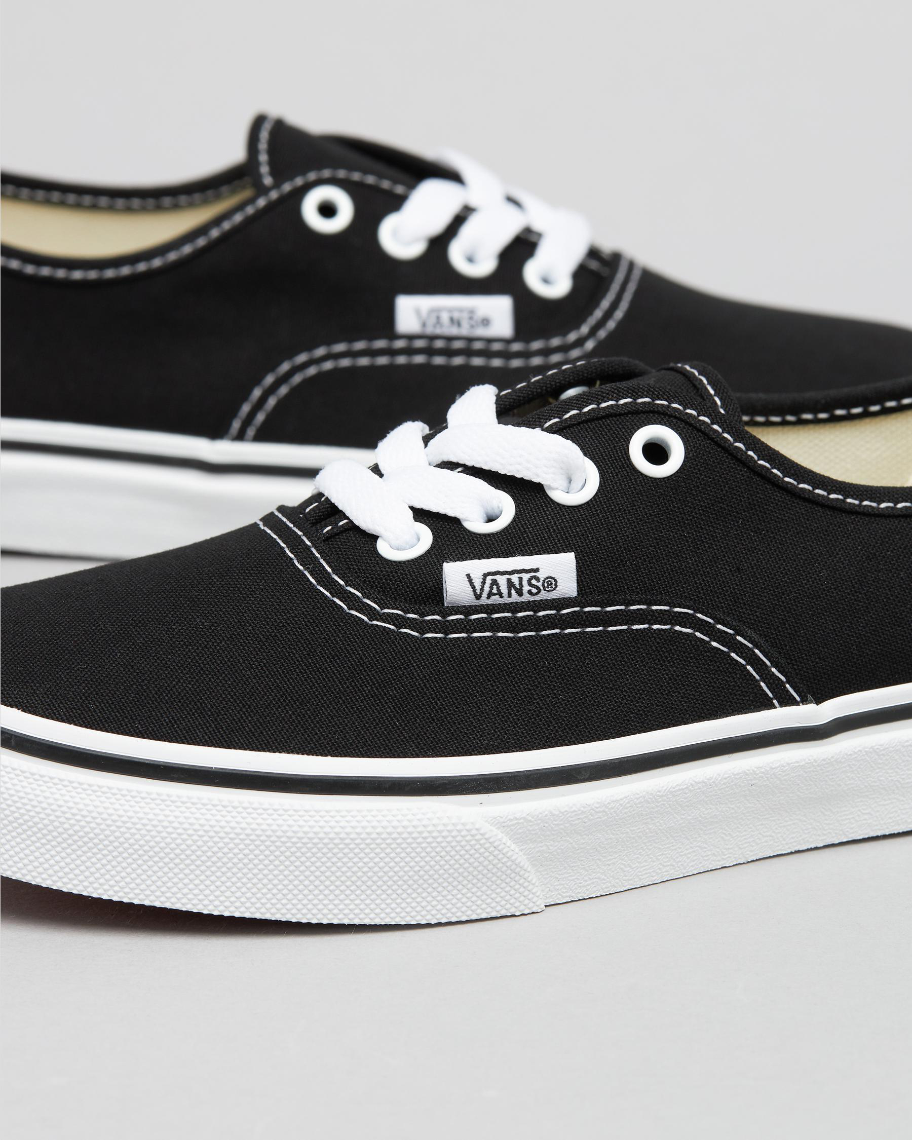 Shop Vans Kids' Authentic Shoes In Black/white - Fast Shipping & Easy ...
