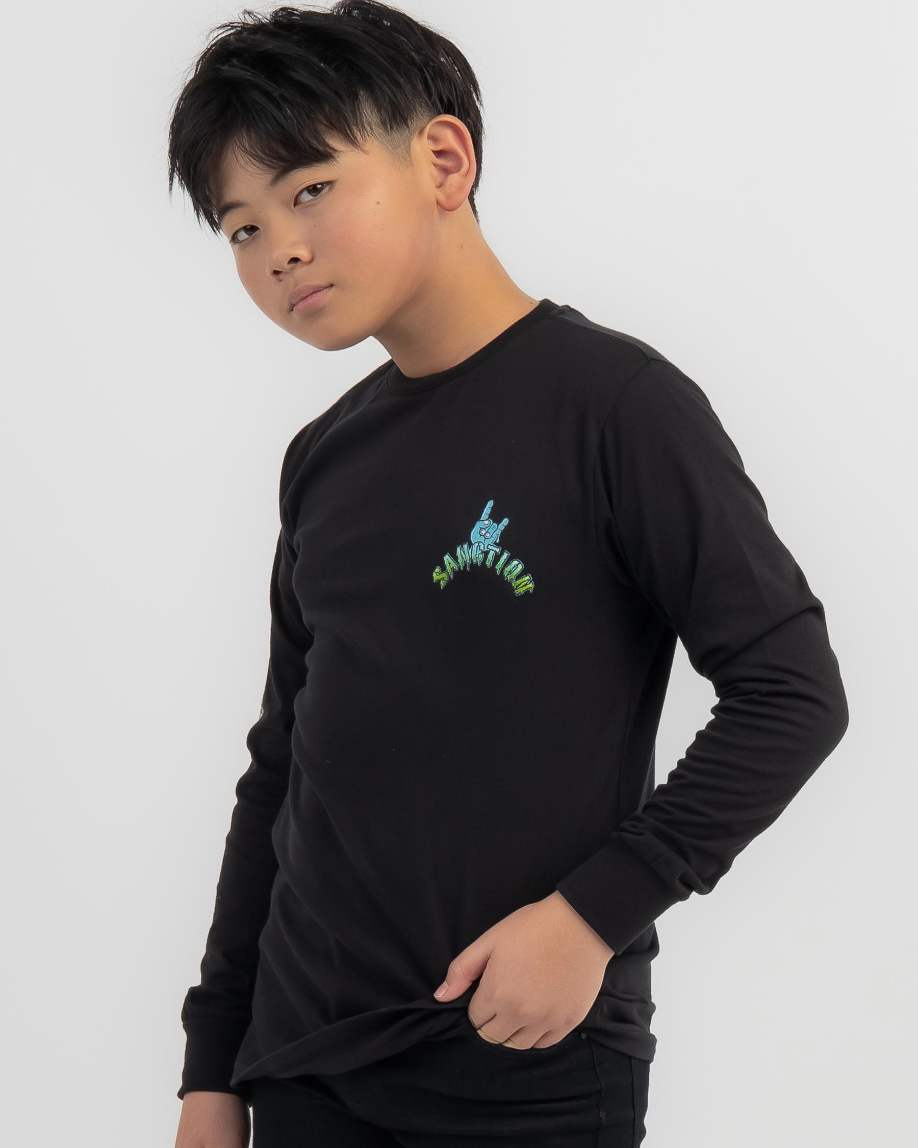 Shop Sanction Boys' Ultimate Long Sleeve TShirt In Black Fast