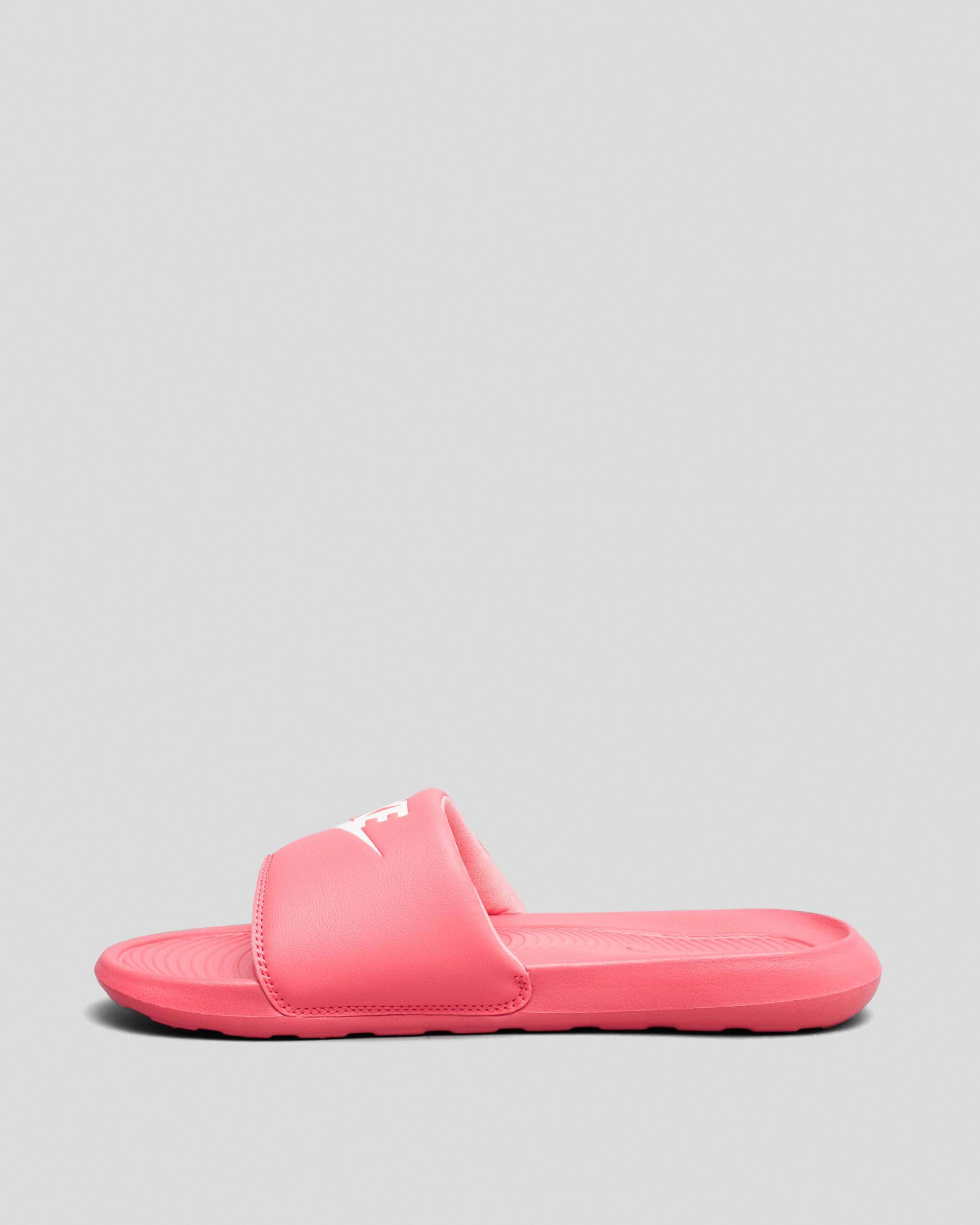 Shop Nike Womens' Victori One Slide Sandals In Sea Coral/sail-coral ...