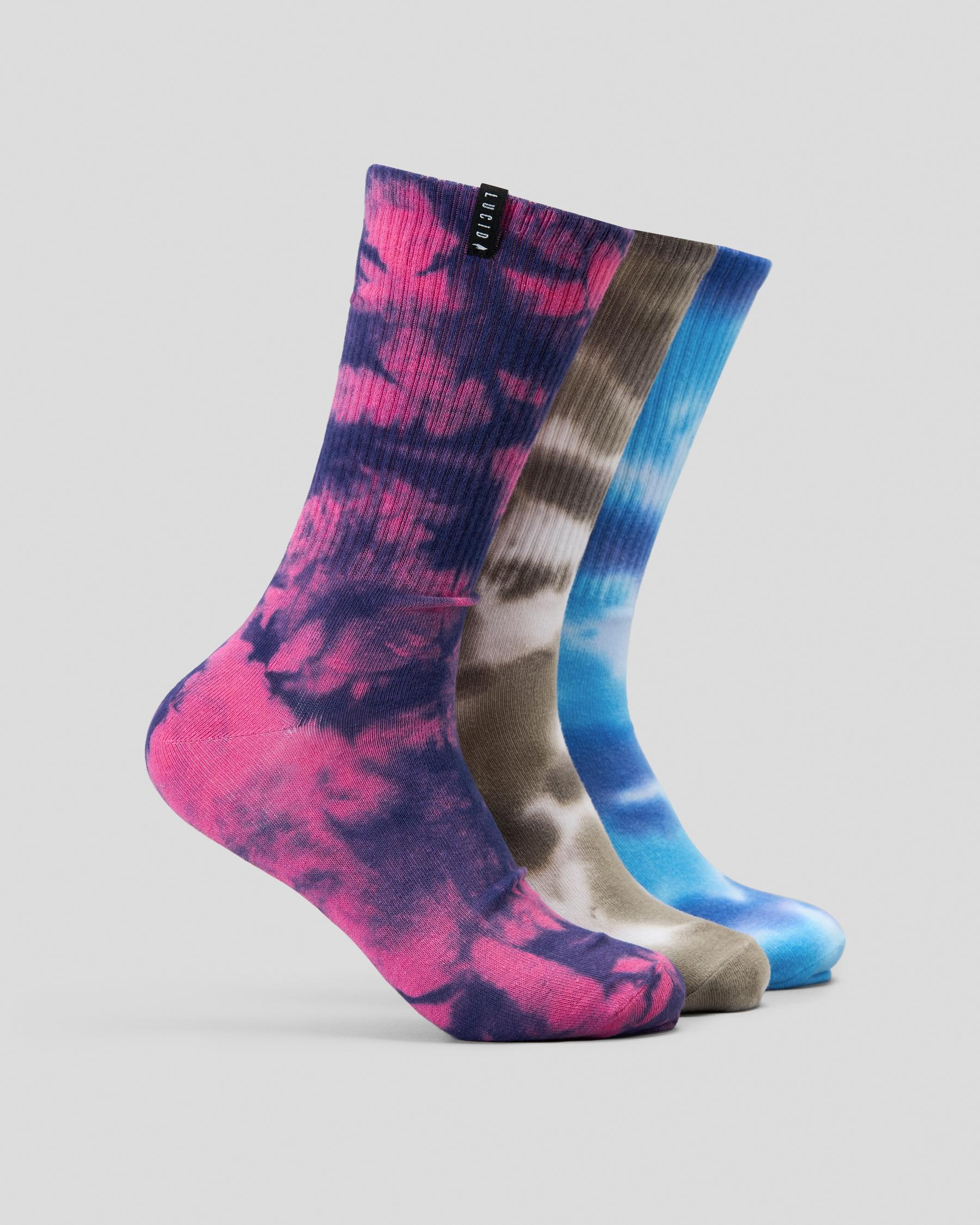 Shop Lucid Tied Up Socks 3 Pack In Multi Fast Shipping & Easy Returns
