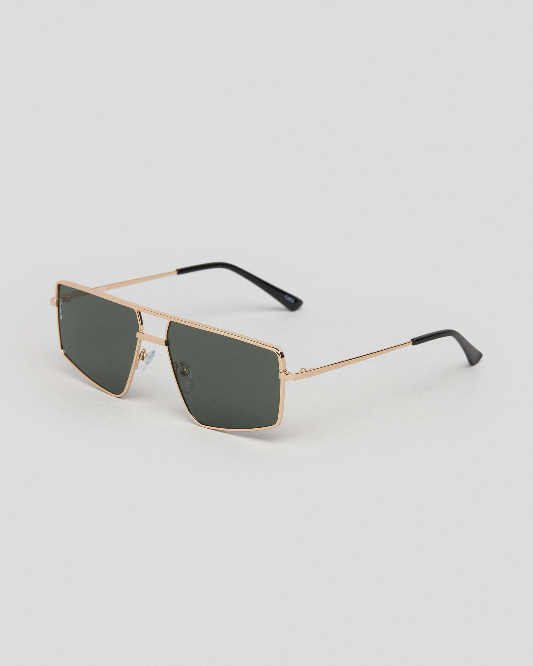 Otra Eyewear Jordan Sunglasses In Gold/green - Fast Shipping & Easy ...