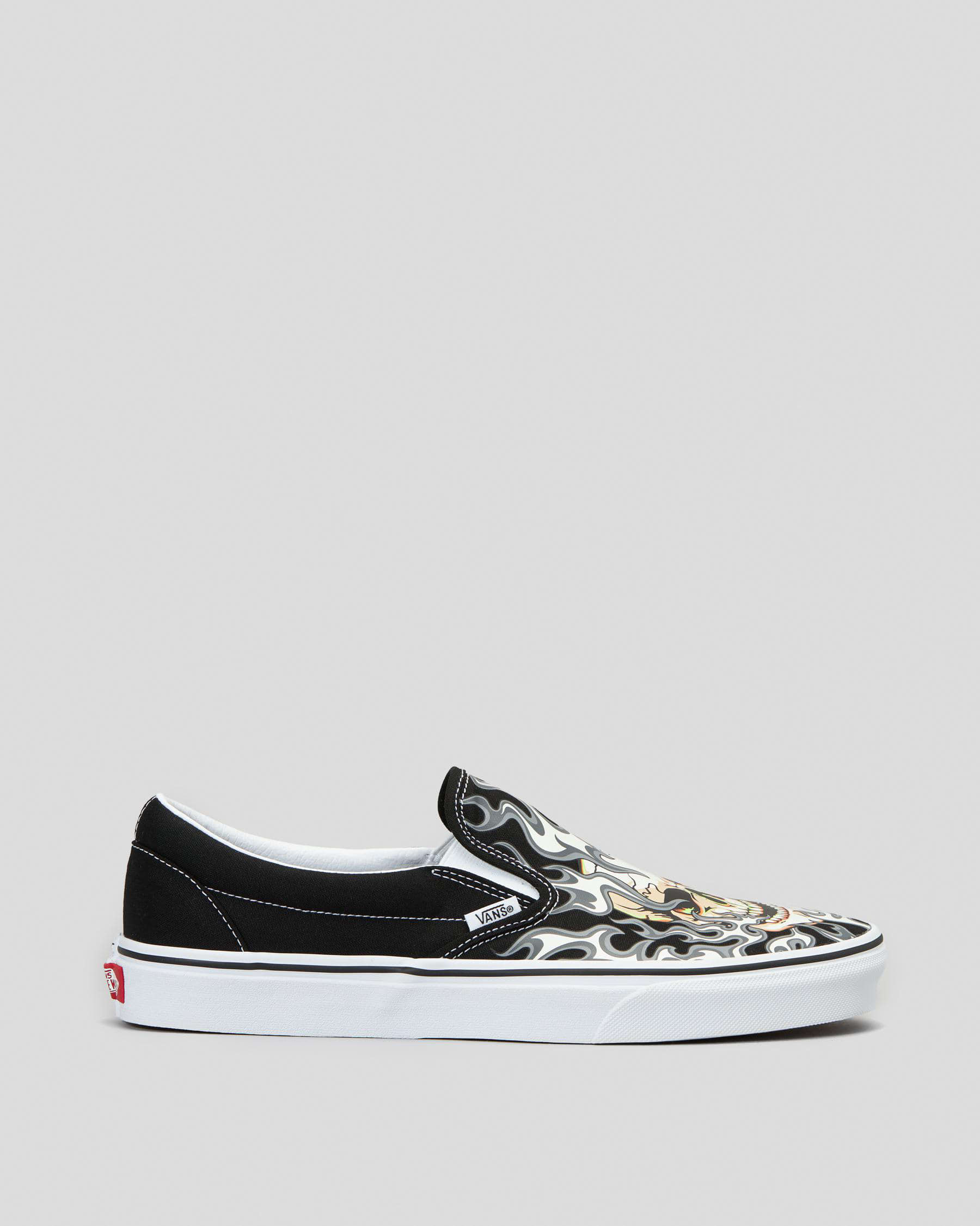 Shop Vans CSO Shoes In Flame Skull Black/true White - Fast Shipping ...