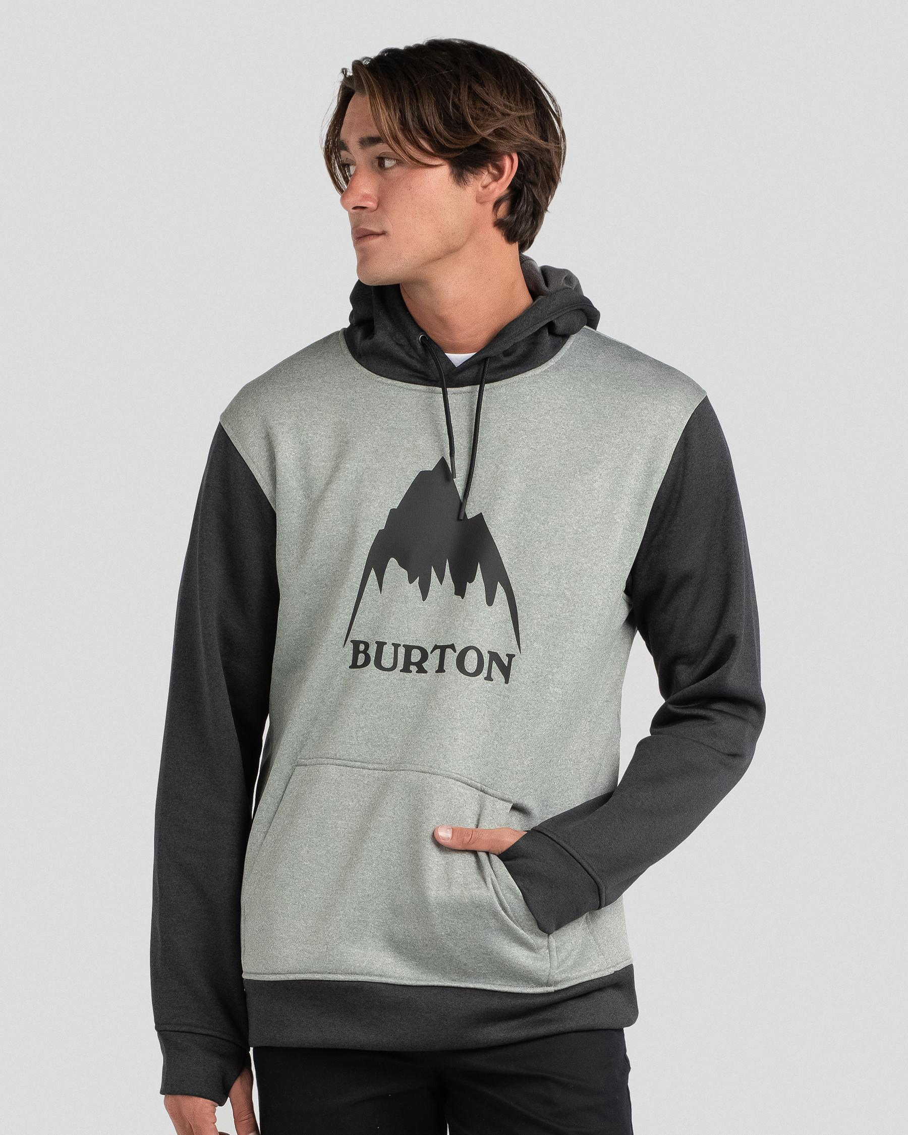 Burton MENS OAK HOODIE - Felpa con cappuccio - soft sage heather/verde