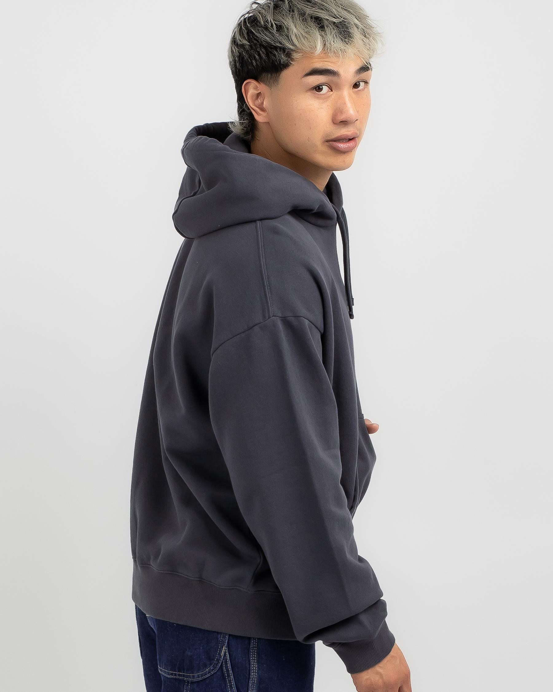 Shop Afends Questions Hooded Sweatshirt In Charcoal - Fast Shipping ...