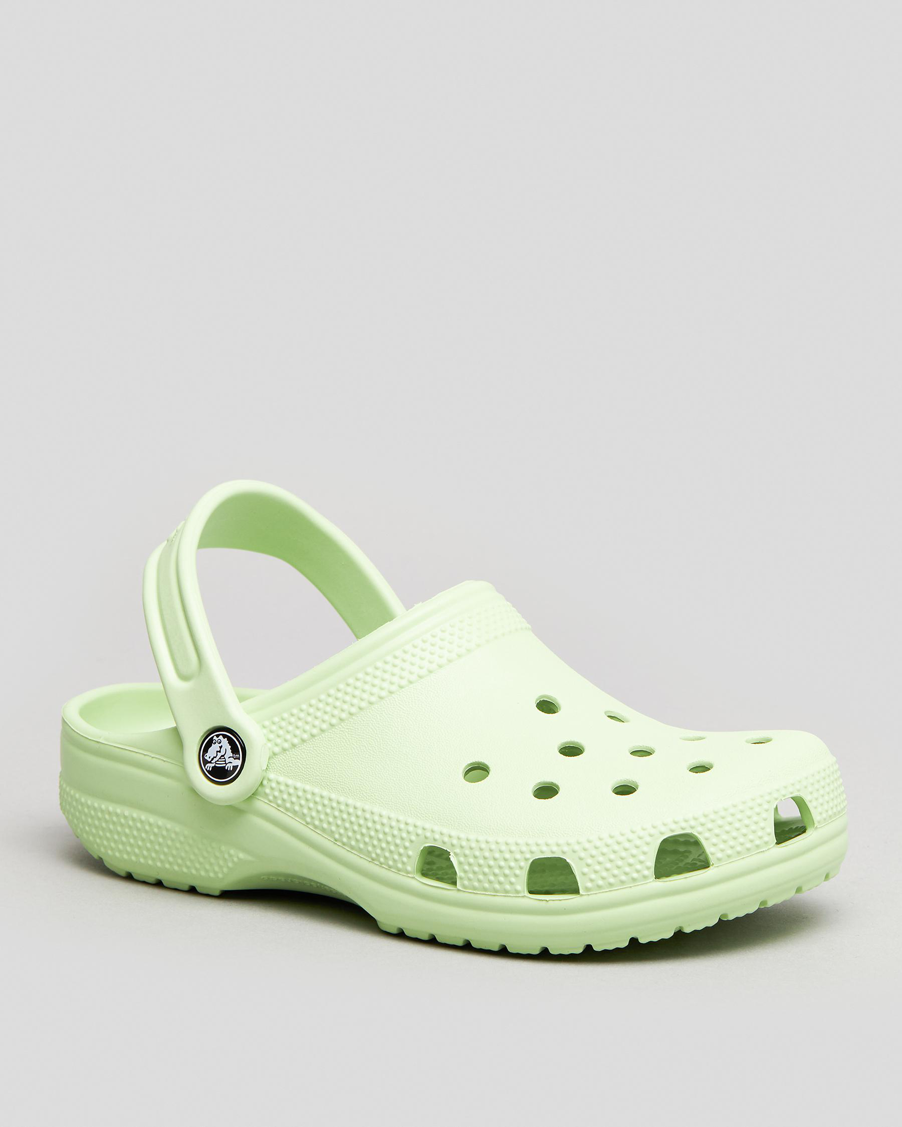 Shop Crocs Kids' Classic Clogs In Celery Fast Shipping & Easy Returns