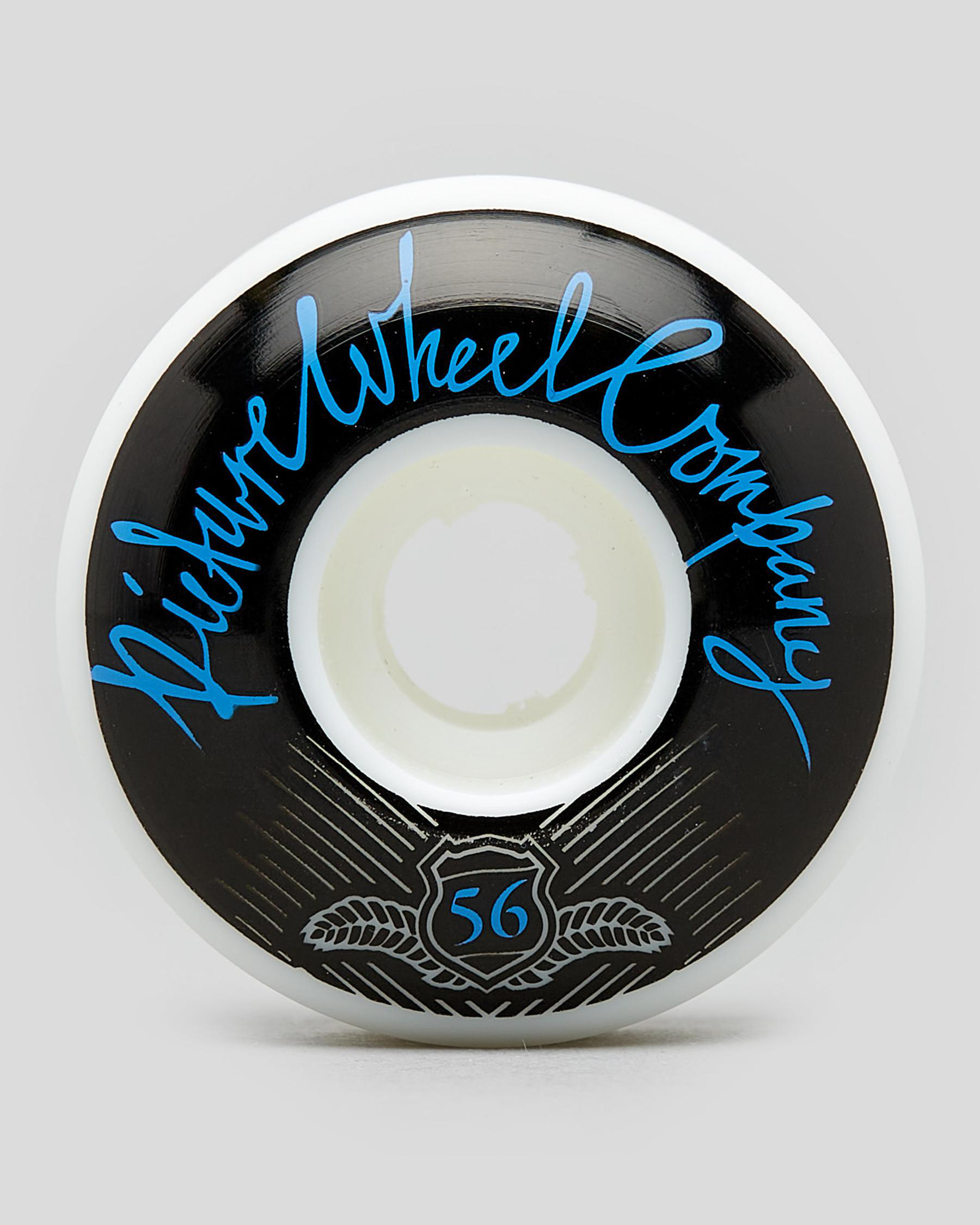 Shop Picture Wheel Company POP 56mm Skateboard Wheels In Black Fast
