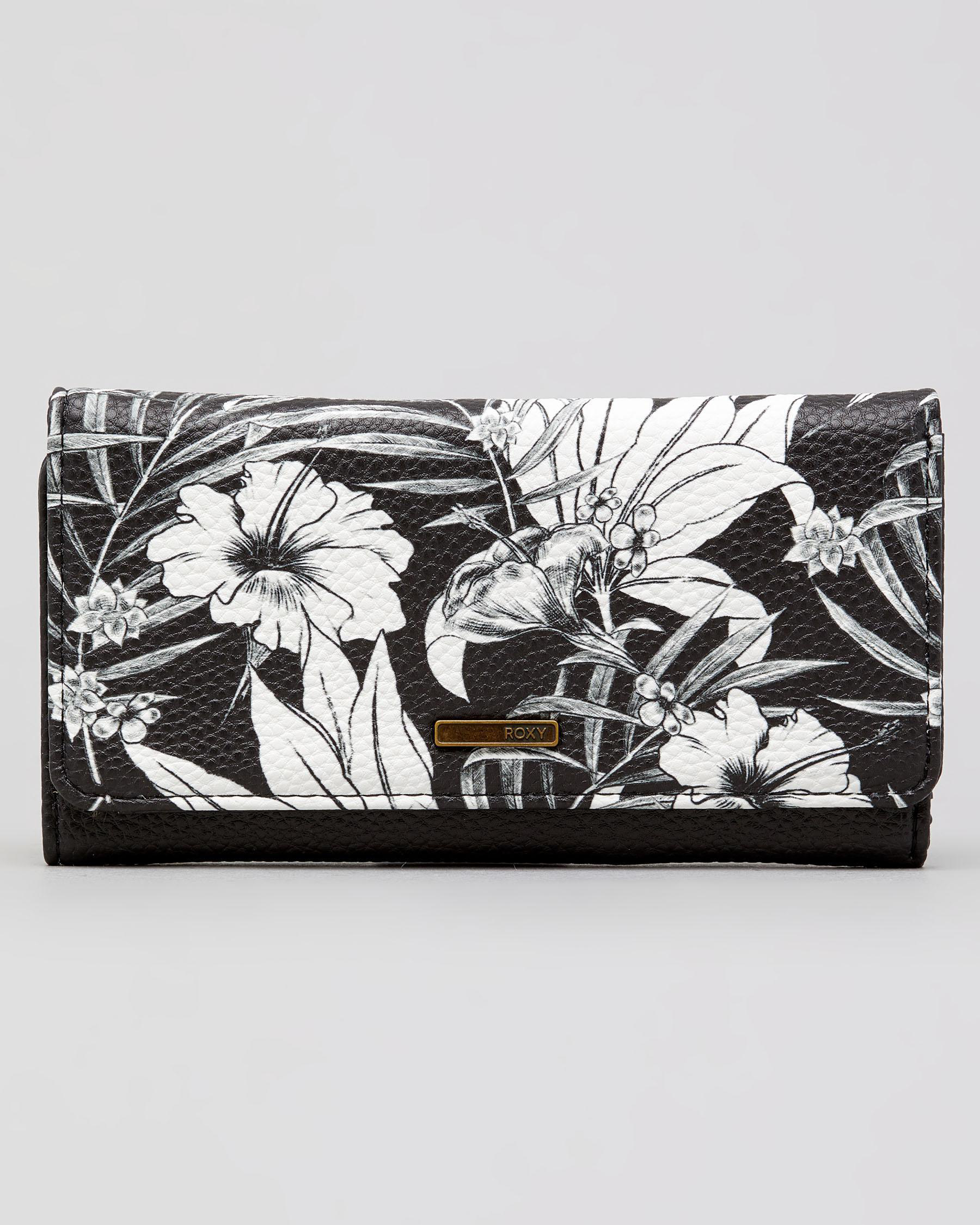 Roxy Hazy Daze Wallet In Black/bright White Fast Shipping & Easy Returns City Beach Australia