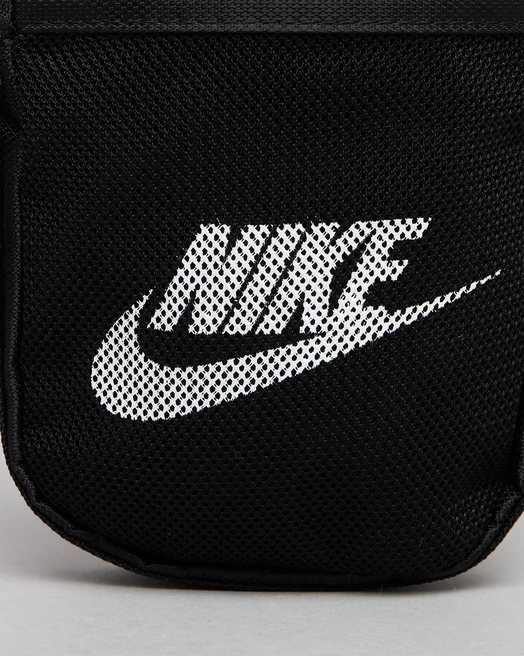 Shop Nike Heritage Crossbody Bag In Black/black/white Fast Shipping