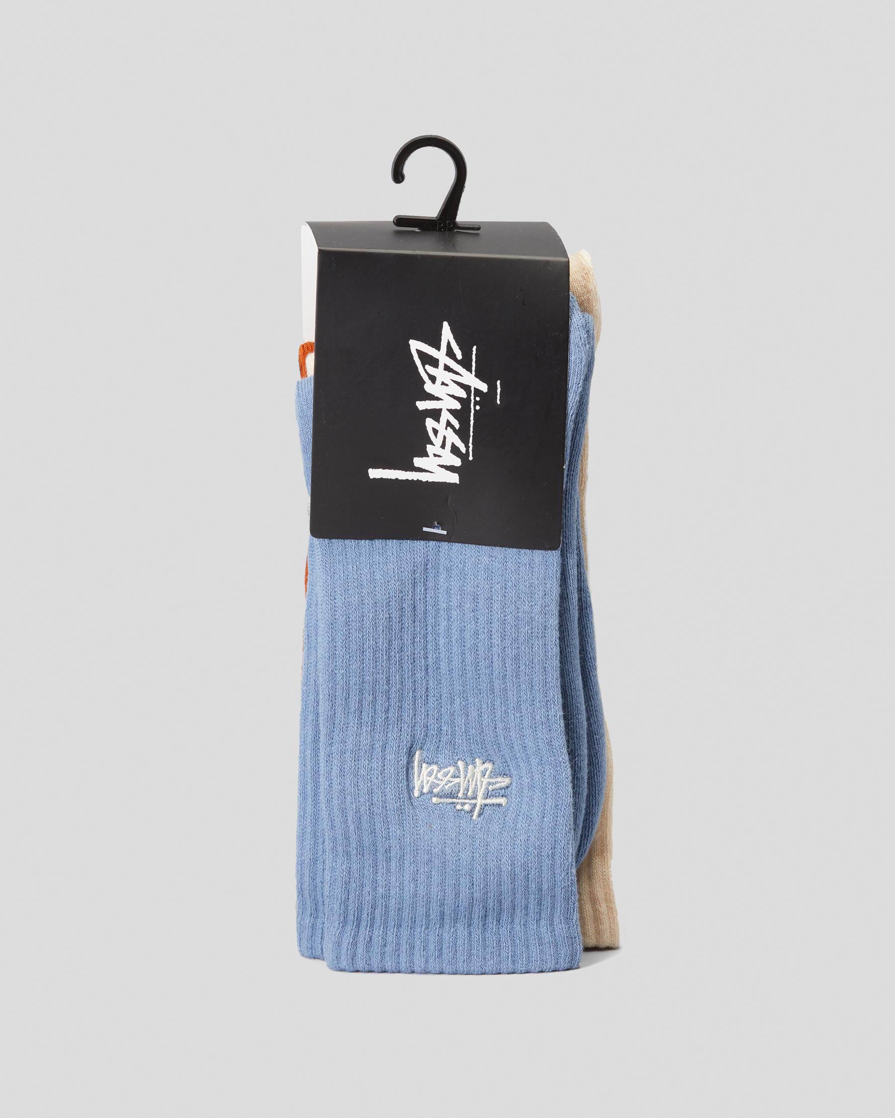 Stussy Graffiti Socks 3 Pack In Multi - FREE* Shipping & Easy Returns ...