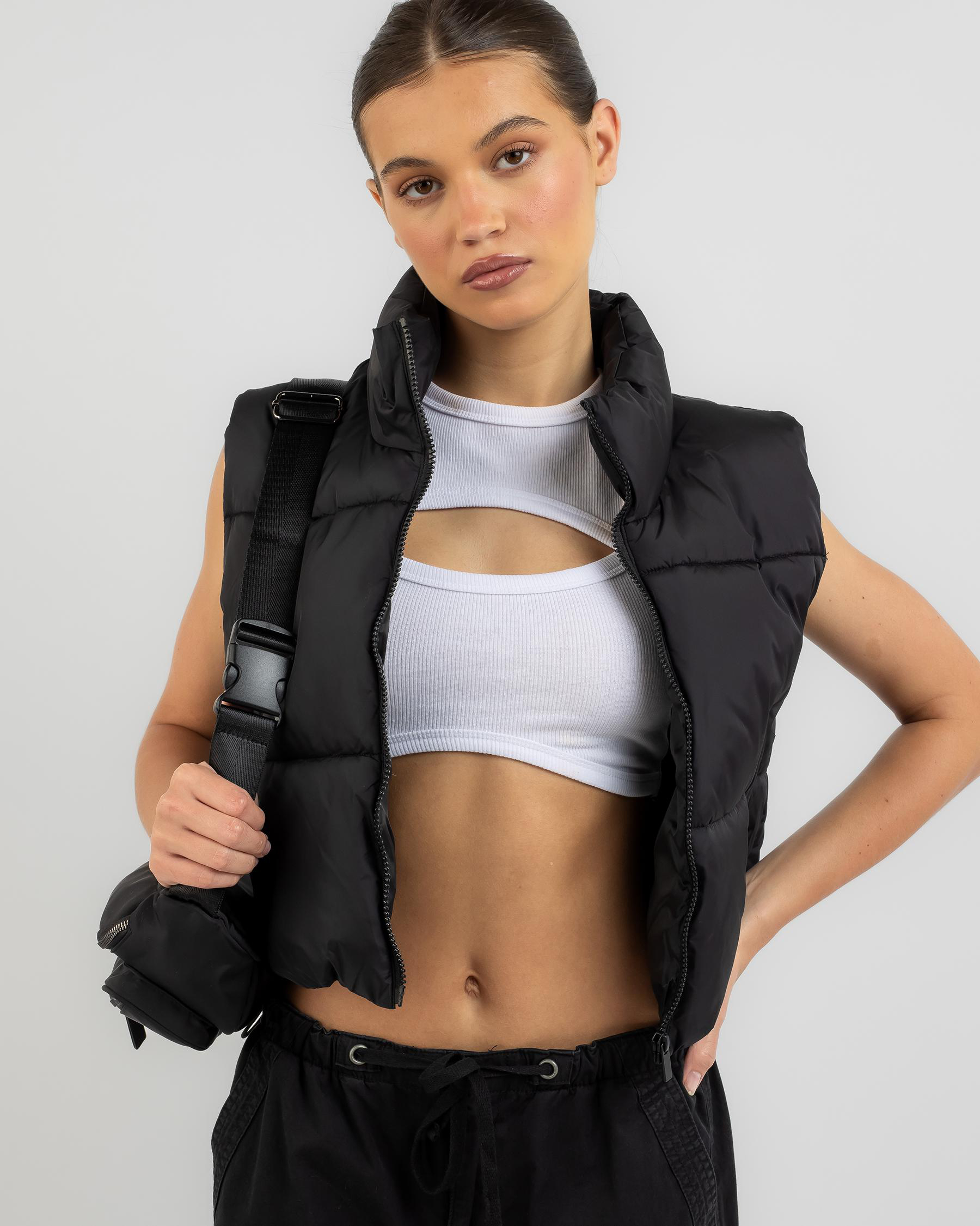 Ava And Ever Icy Puffer Vest In Black - Fast Shipping & Easy Returns ...