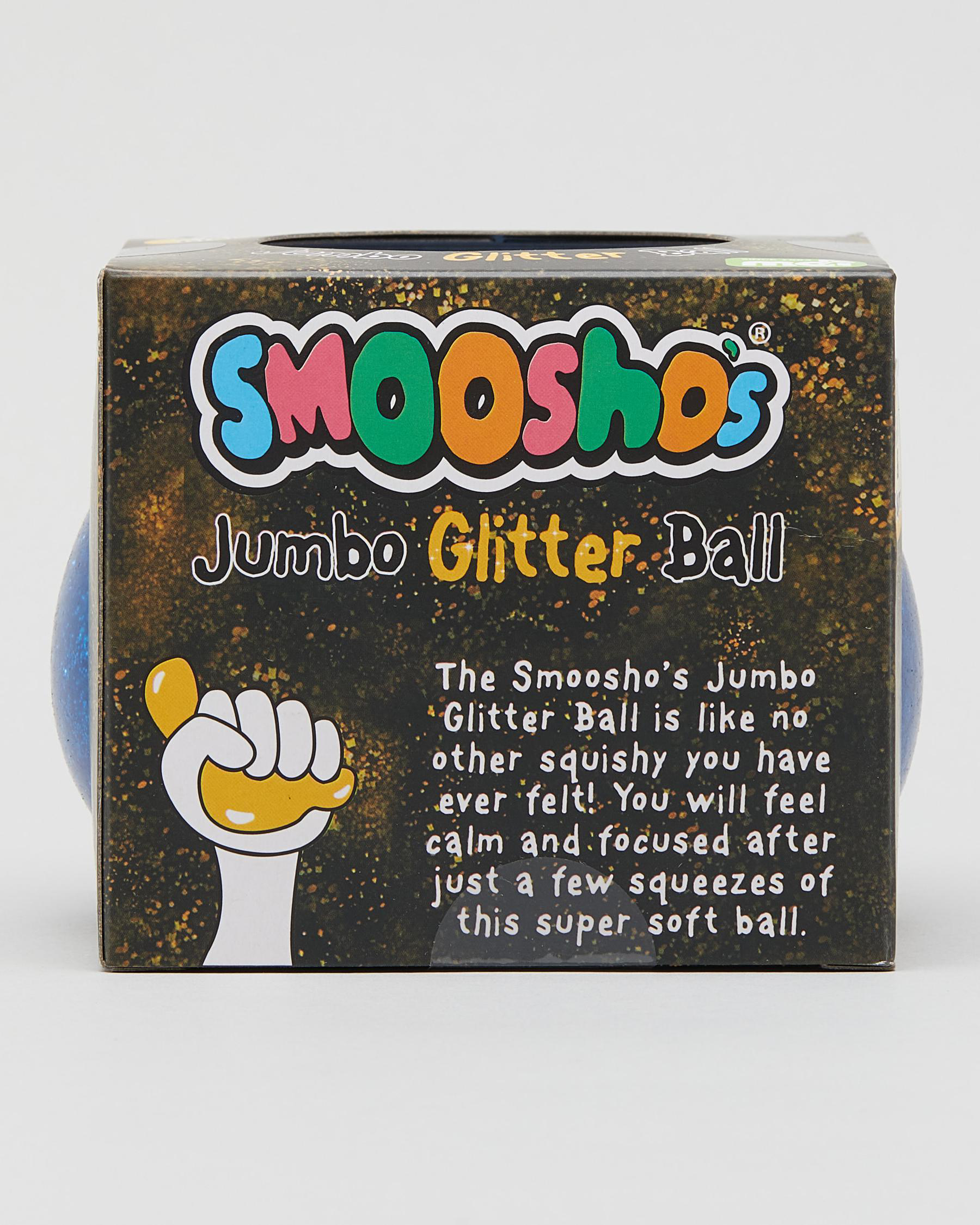 Get It Now Jumbo Smoosho Glitter Ball Toy In Blue Fast Shipping