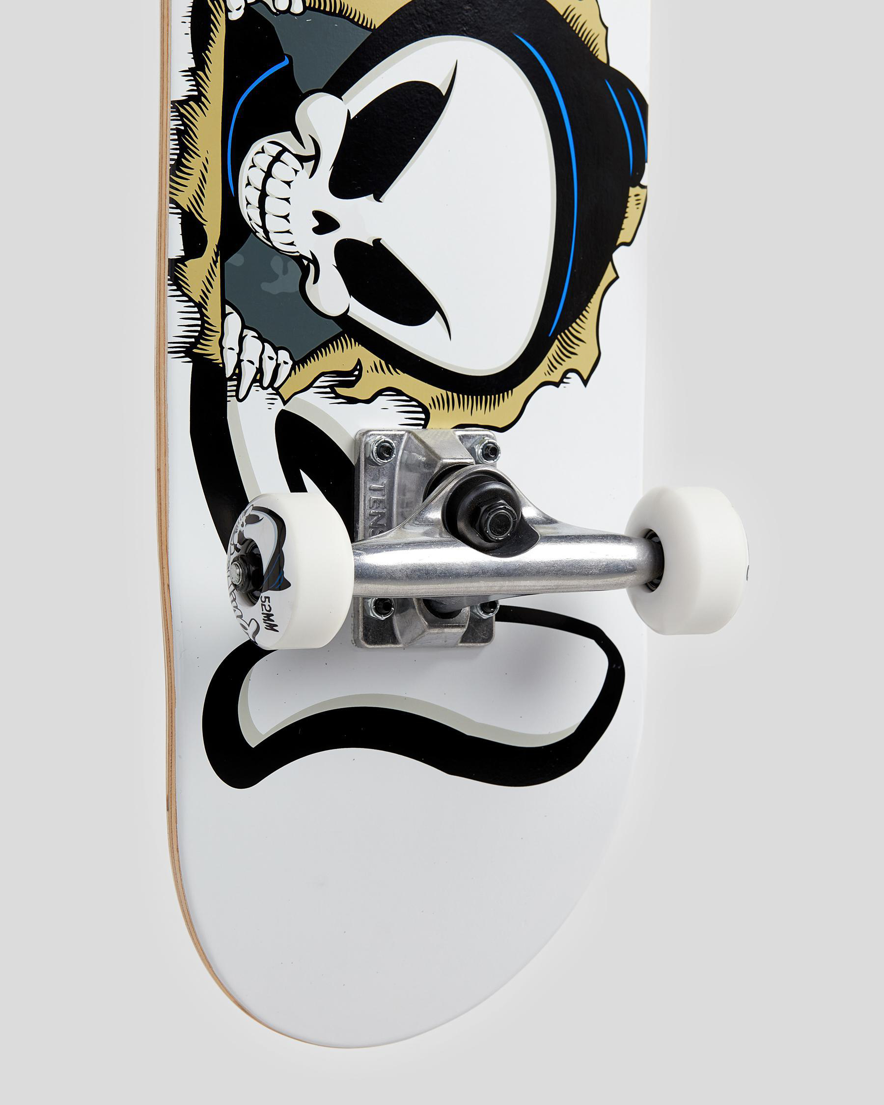 Shop Blind Bust Out Reaper 7.625" Complete Skateboard In White Fast