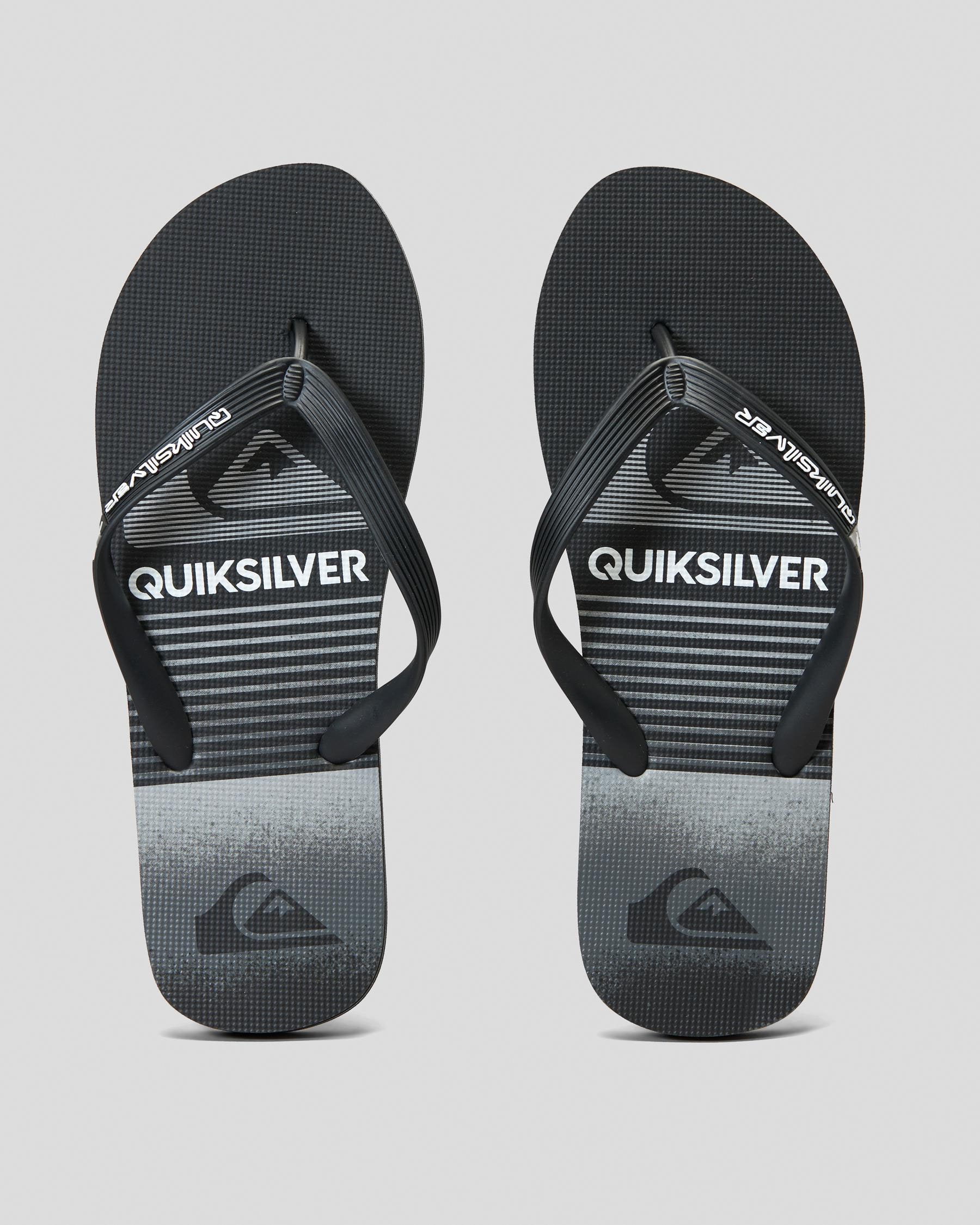 Quiksilver Molokai Slab Thongs In Grey 2 - Fast Shipping & Easy Returns ...