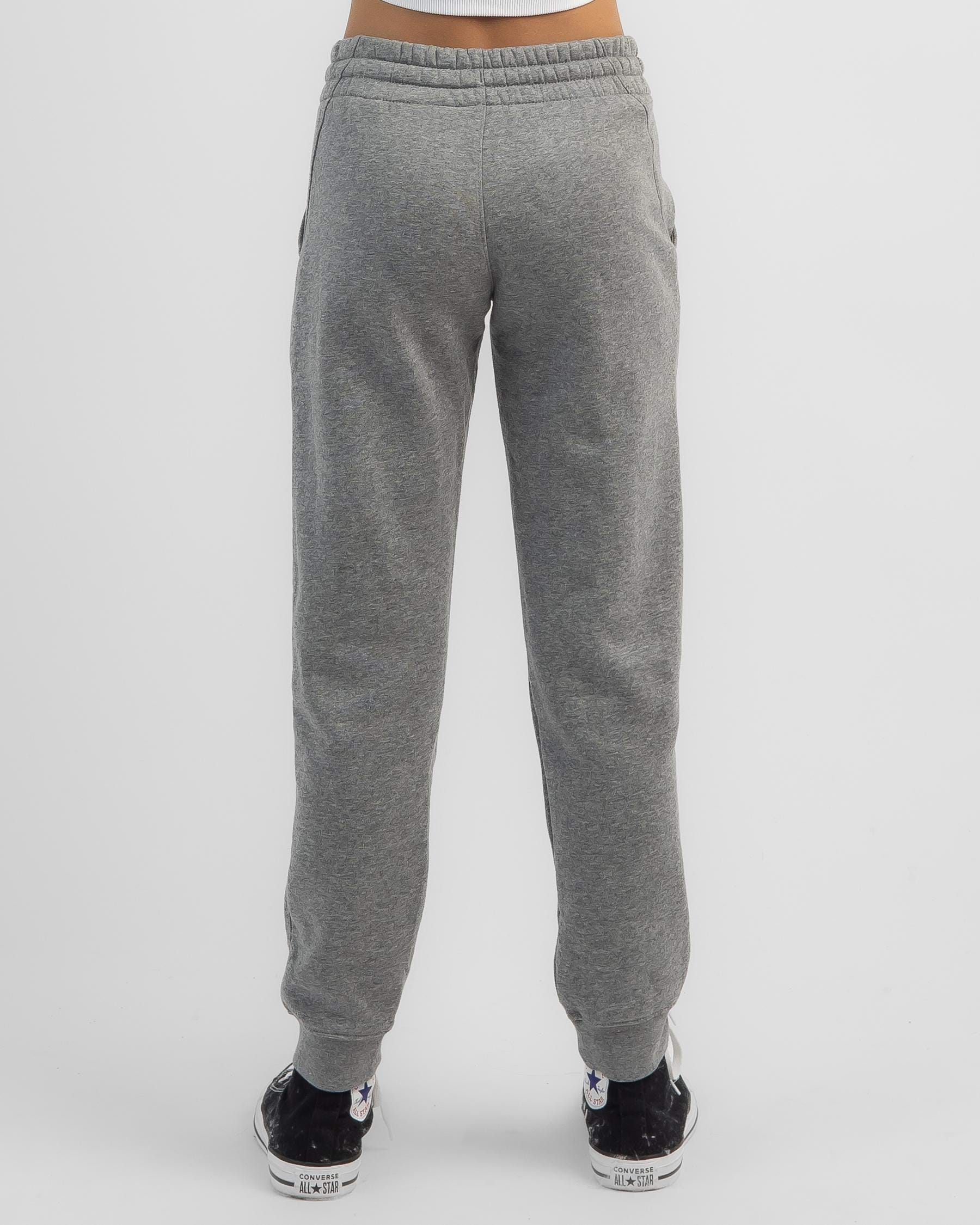 Shop Nike Girls' Sportswear Track Pants In Carbon Heather/cool Grey ...