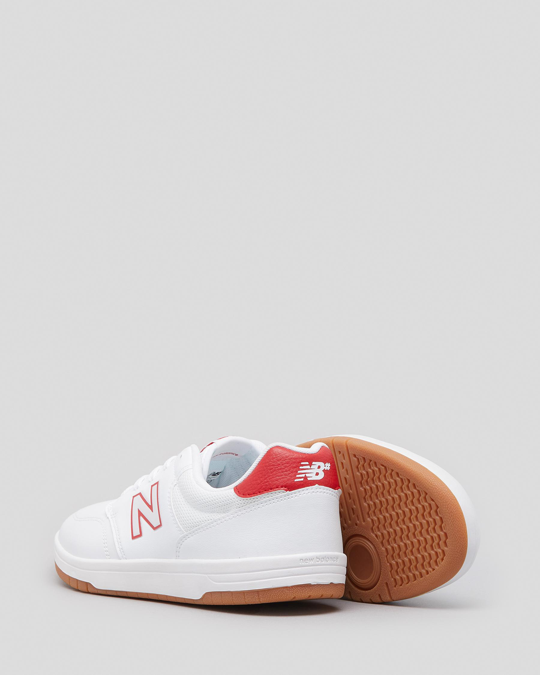 Shop New Balance NB 425 Shoes In White/red Fast Shipping & Easy