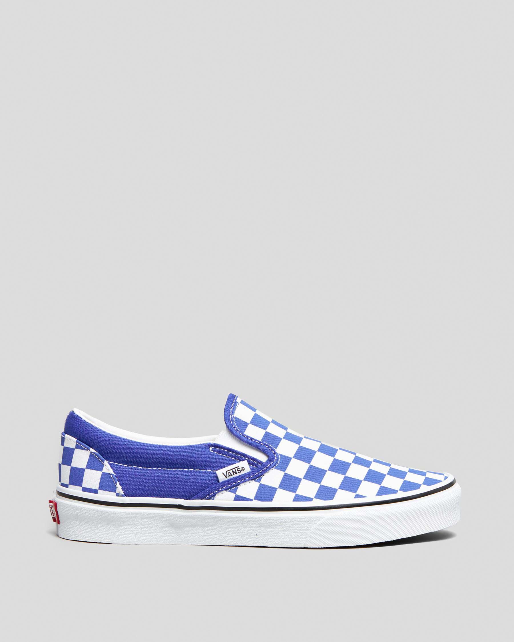 Vans Womens Classic Slip On Shoes In Dazzling Blue - Fast Shipping ...