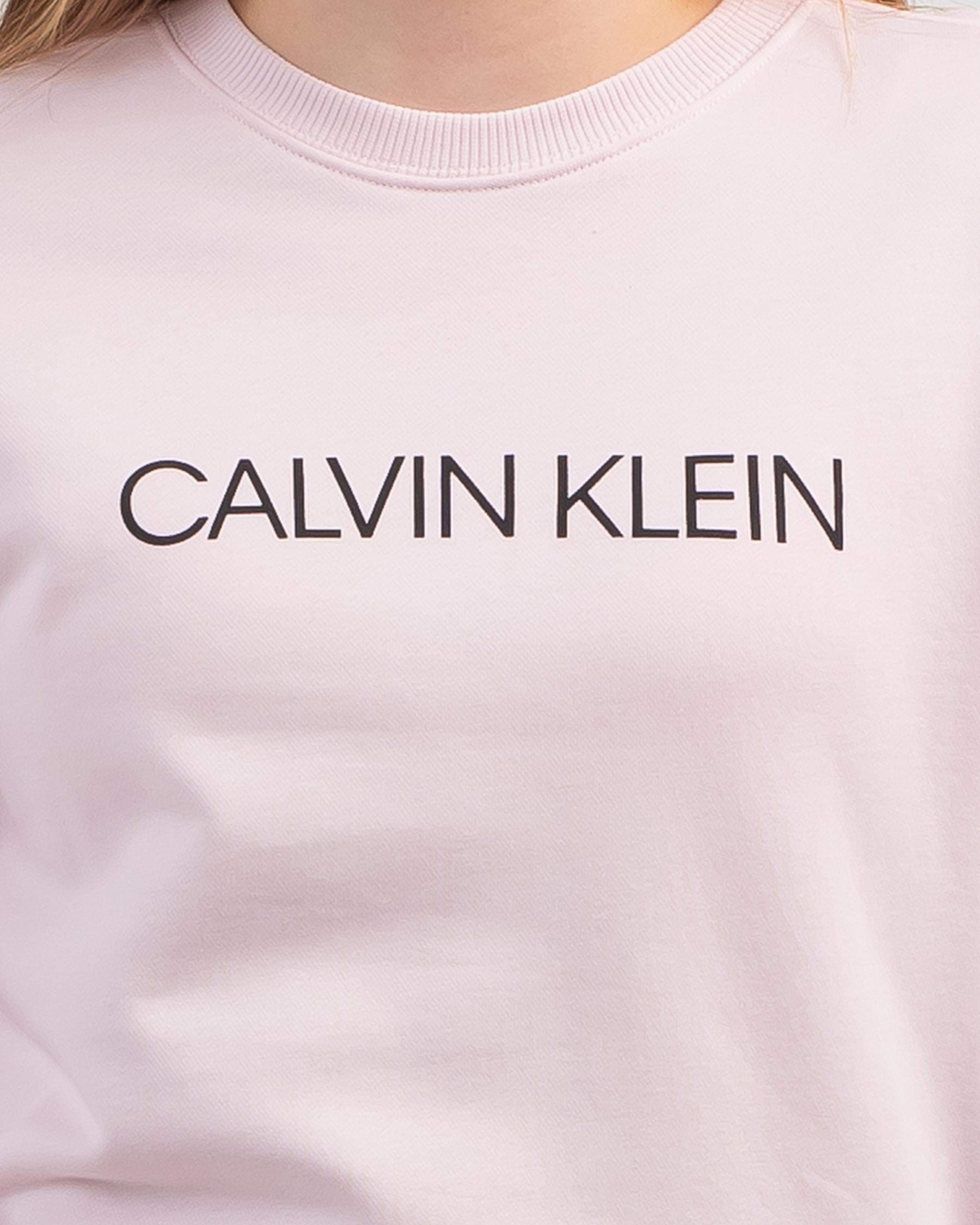 Calvin Klein Girls' Institutional Logo Sweatshirt In Sweetest Pink ...