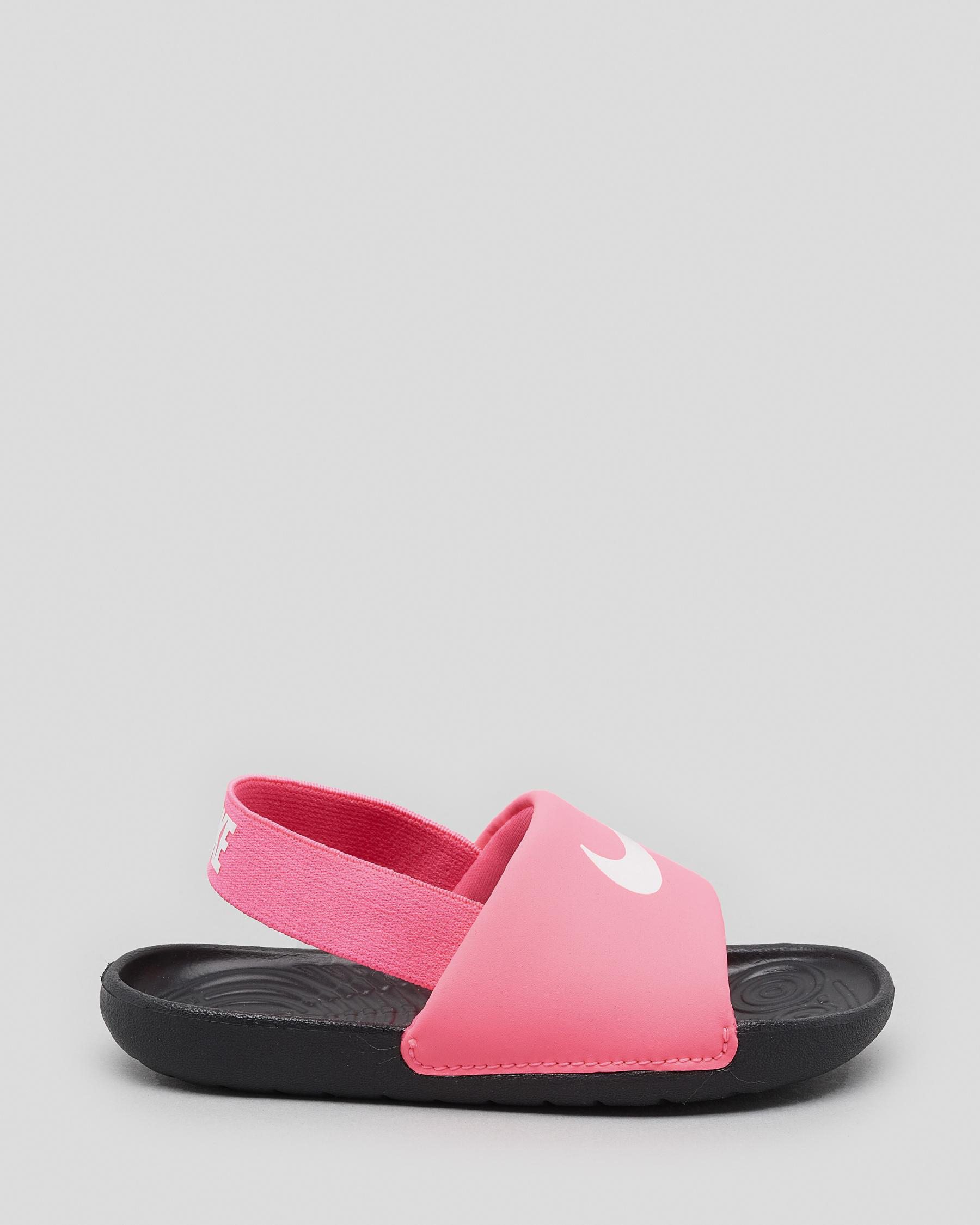 Shop Nike Toddlers' Kawa Slides In Digital Pink/whiteblack Fast