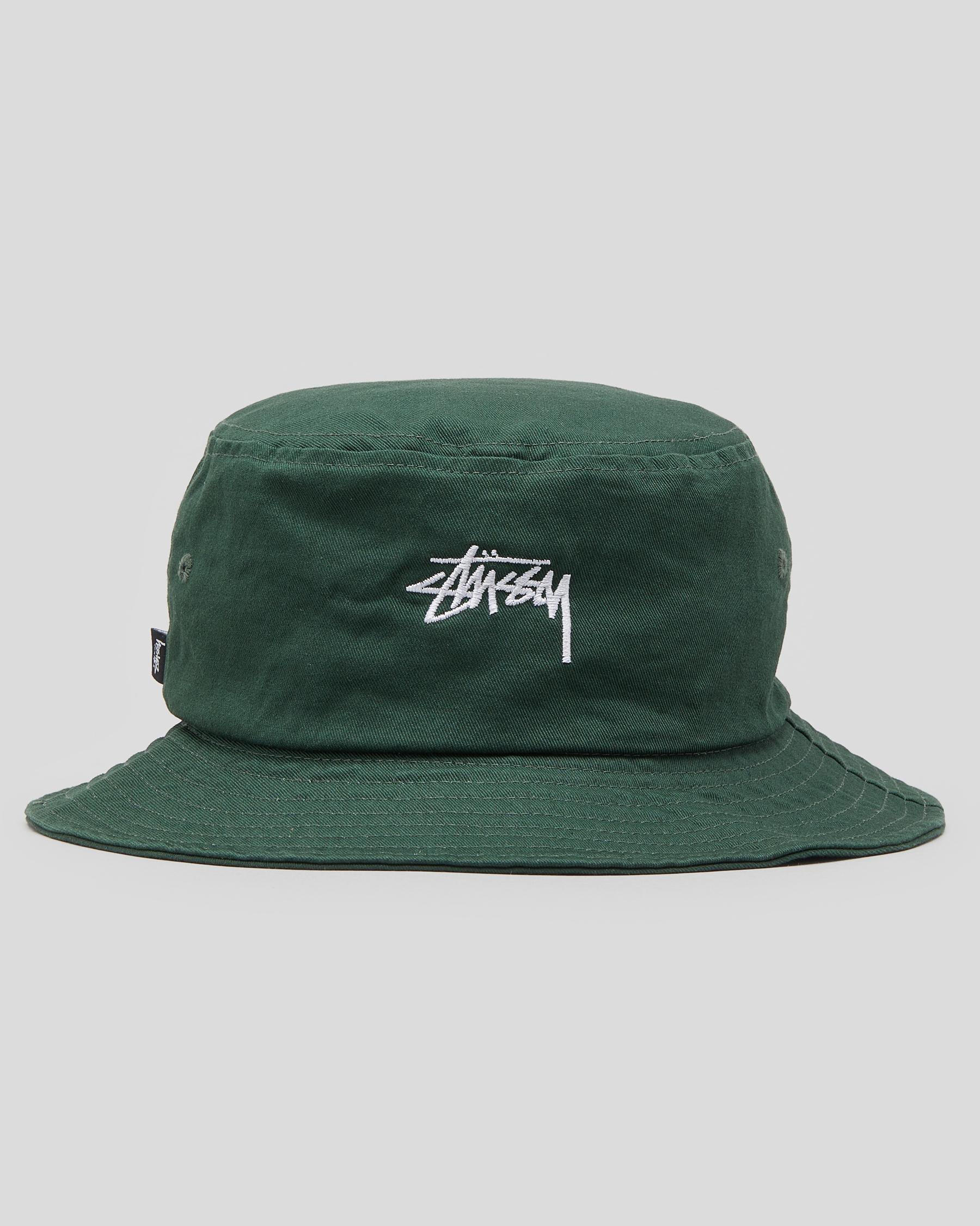 Shop Stussy Stock Bucket Hat In Forest Fast Shipping & Easy Returns