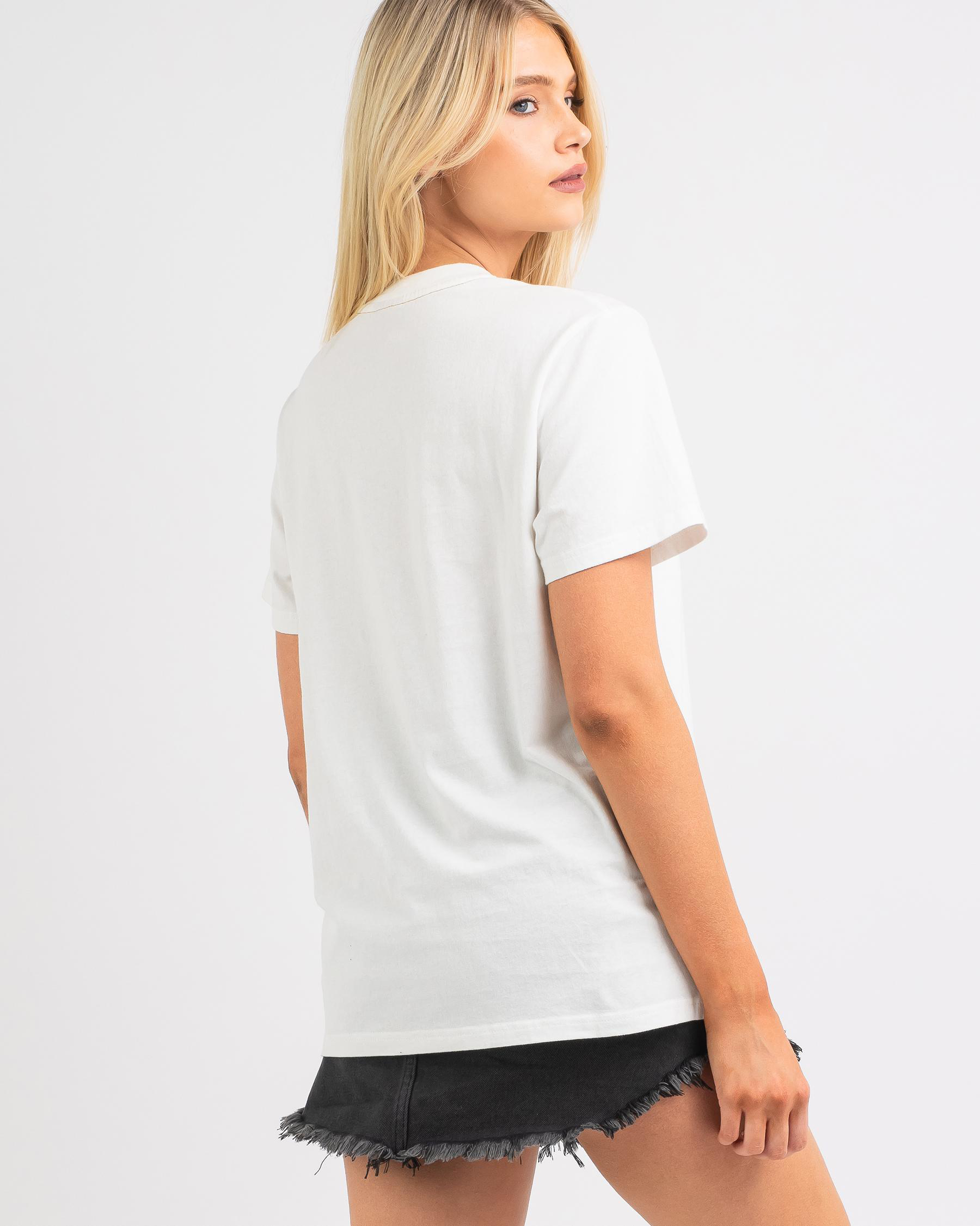 Shop Rhythm Lo Fi Sunset Boyfriend T-Shirt In Vintage White - Fast ...