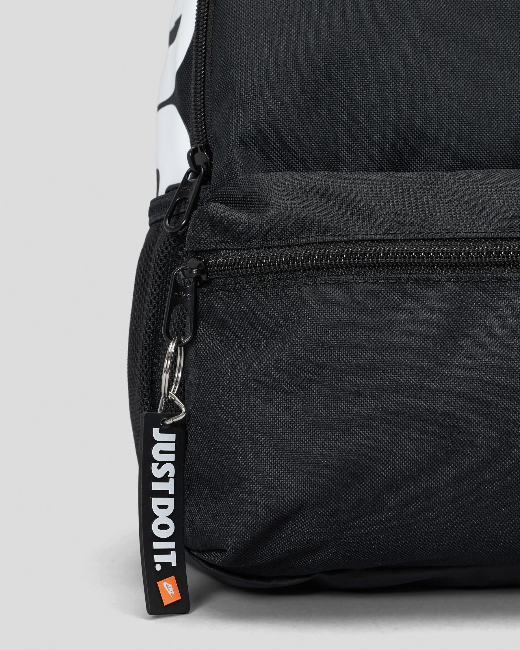 Shop Nike Mini Brazilia Backpack In Black/black/white - Fast Shipping ...