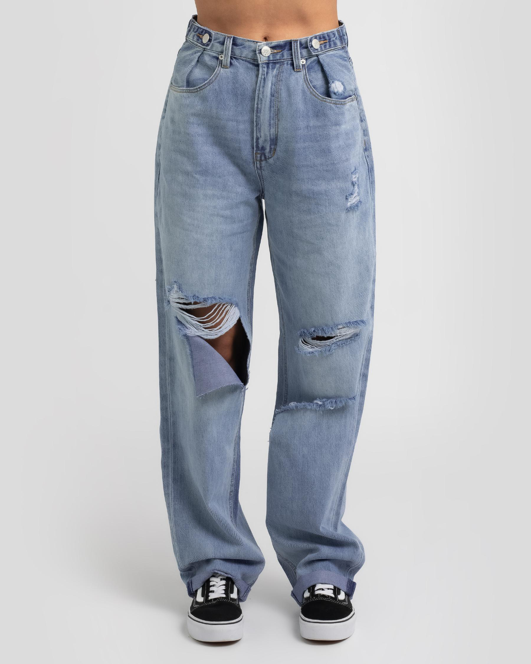 Shop Ziggy Denim Hi And Loose Jeans In Forever Blue Fast Shipping