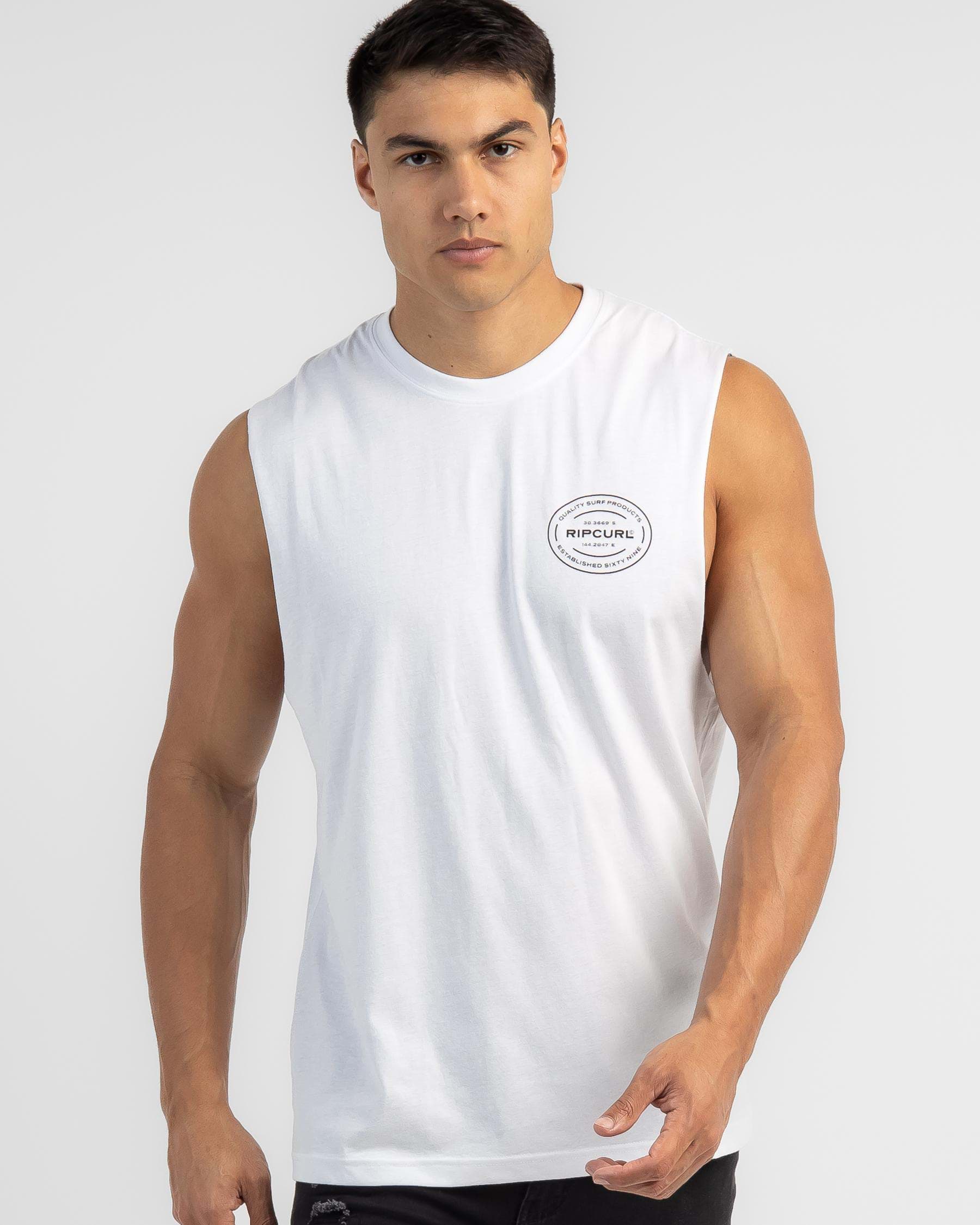 Rip Curl Vaporcool Oval Muscle Tank In White - Fast Shipping & Easy ...