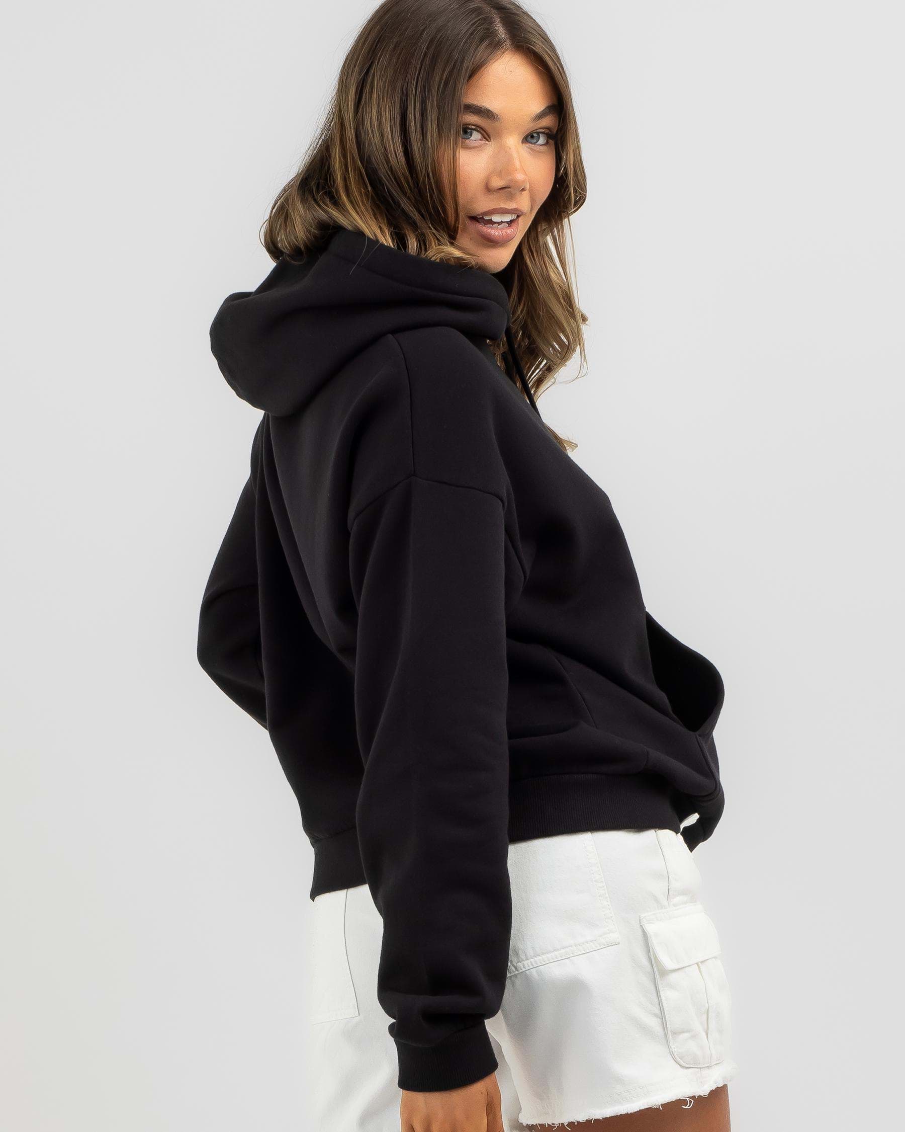 Shop Afends Burning Pull On Hoodie In Black - Fast Shipping & Easy ...
