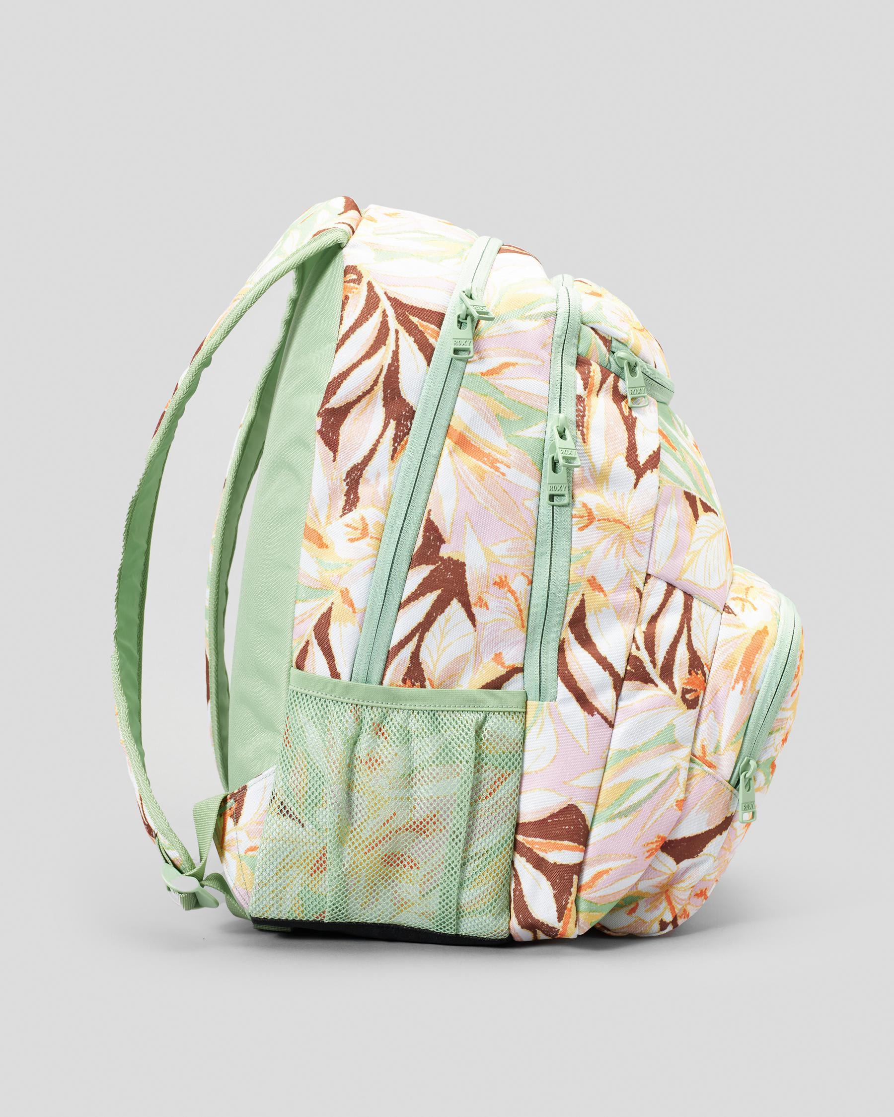 Shop Roxy Shadow Swell Printed Backpack In Quiet Green Coast 2 Coast ...