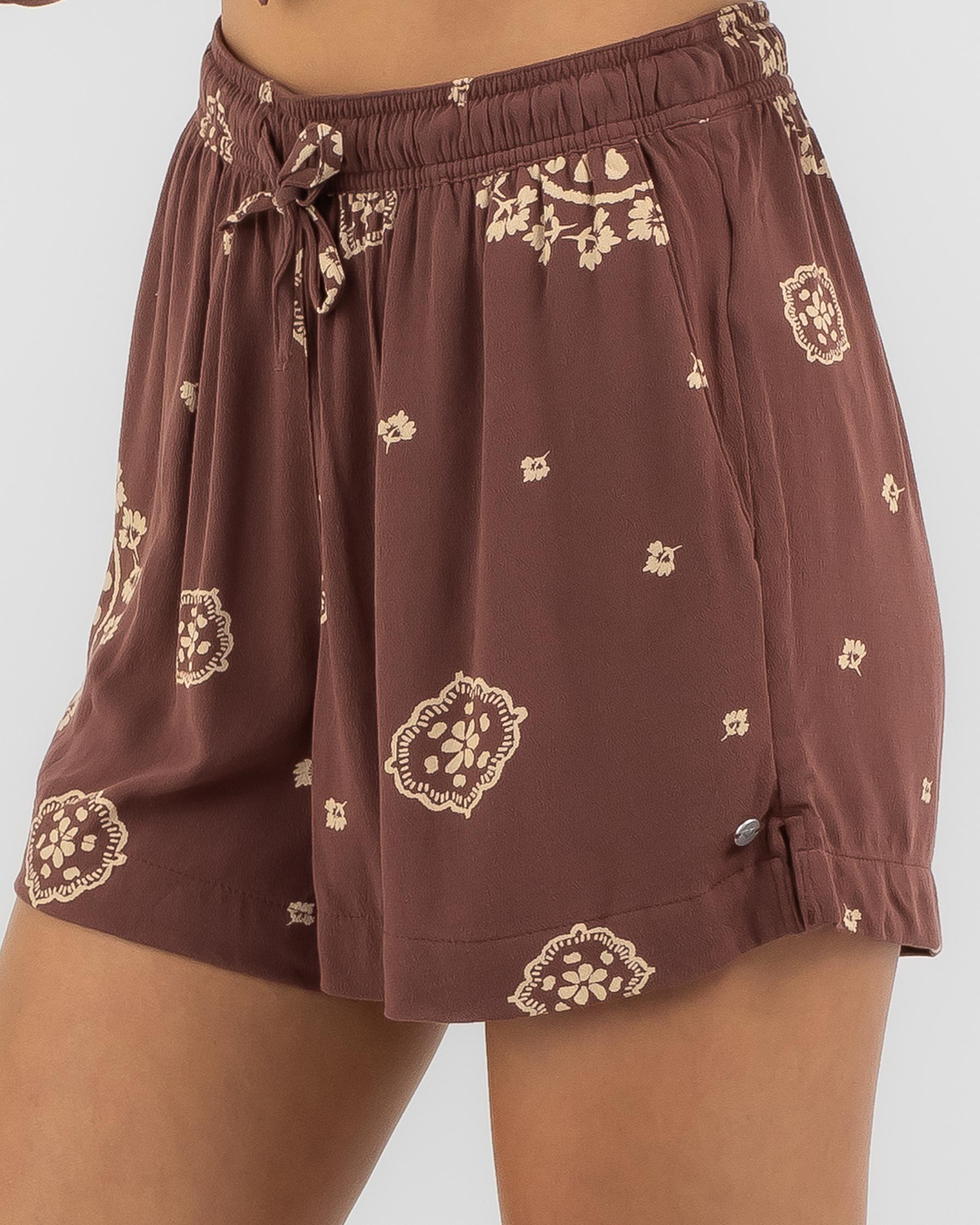 shop-roxy-lekeitio-break-high-printed-shorts-in-root-beer-bacan-bandana